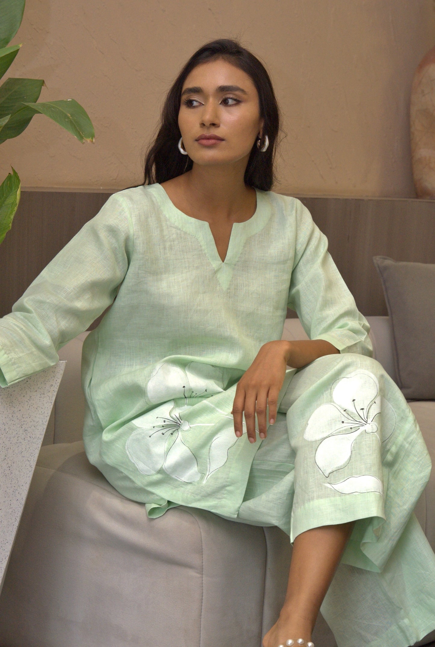 Hazel Kurta Set in Mint Green