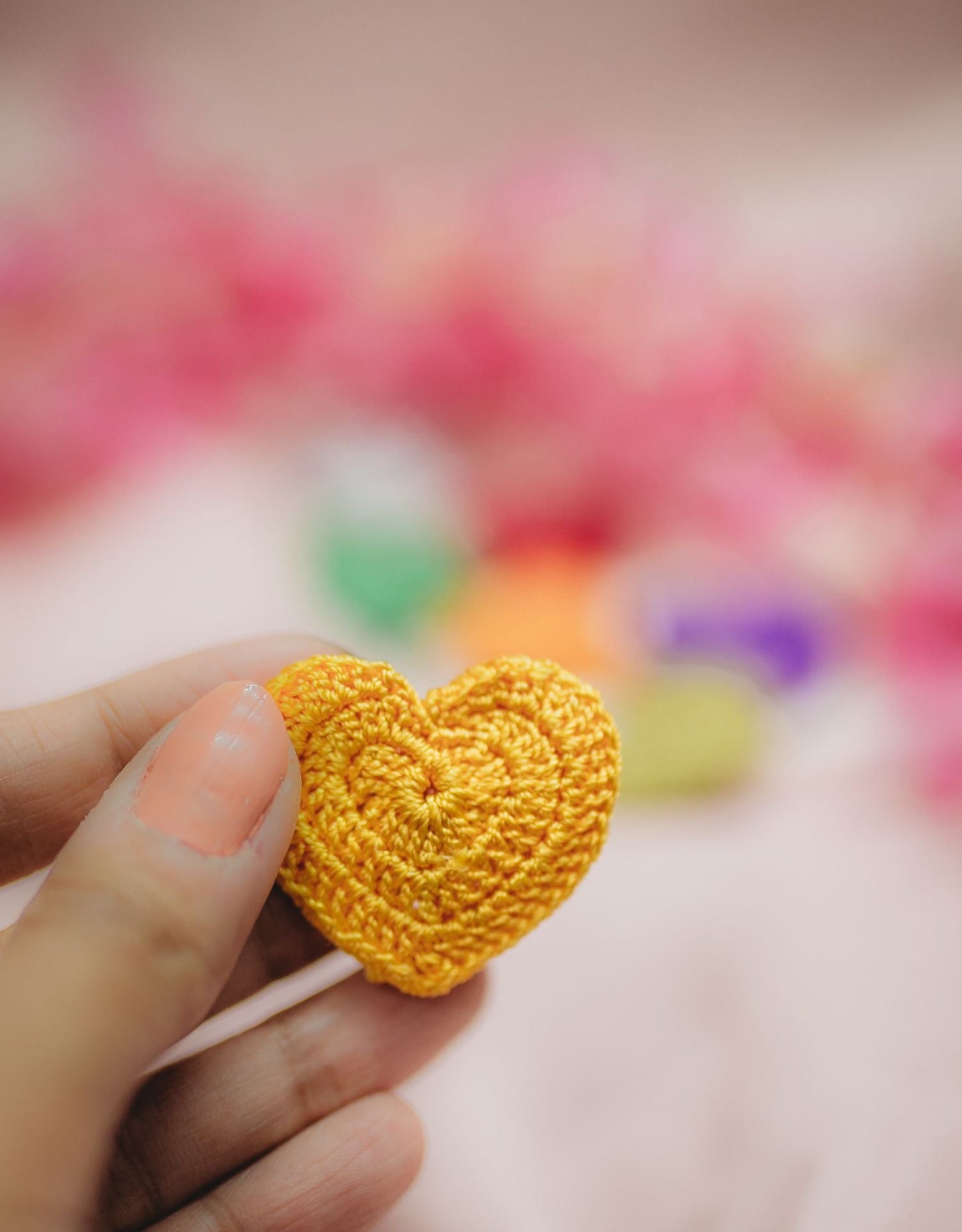 Handcrafted Little Hearts Brooches (Set of 4)