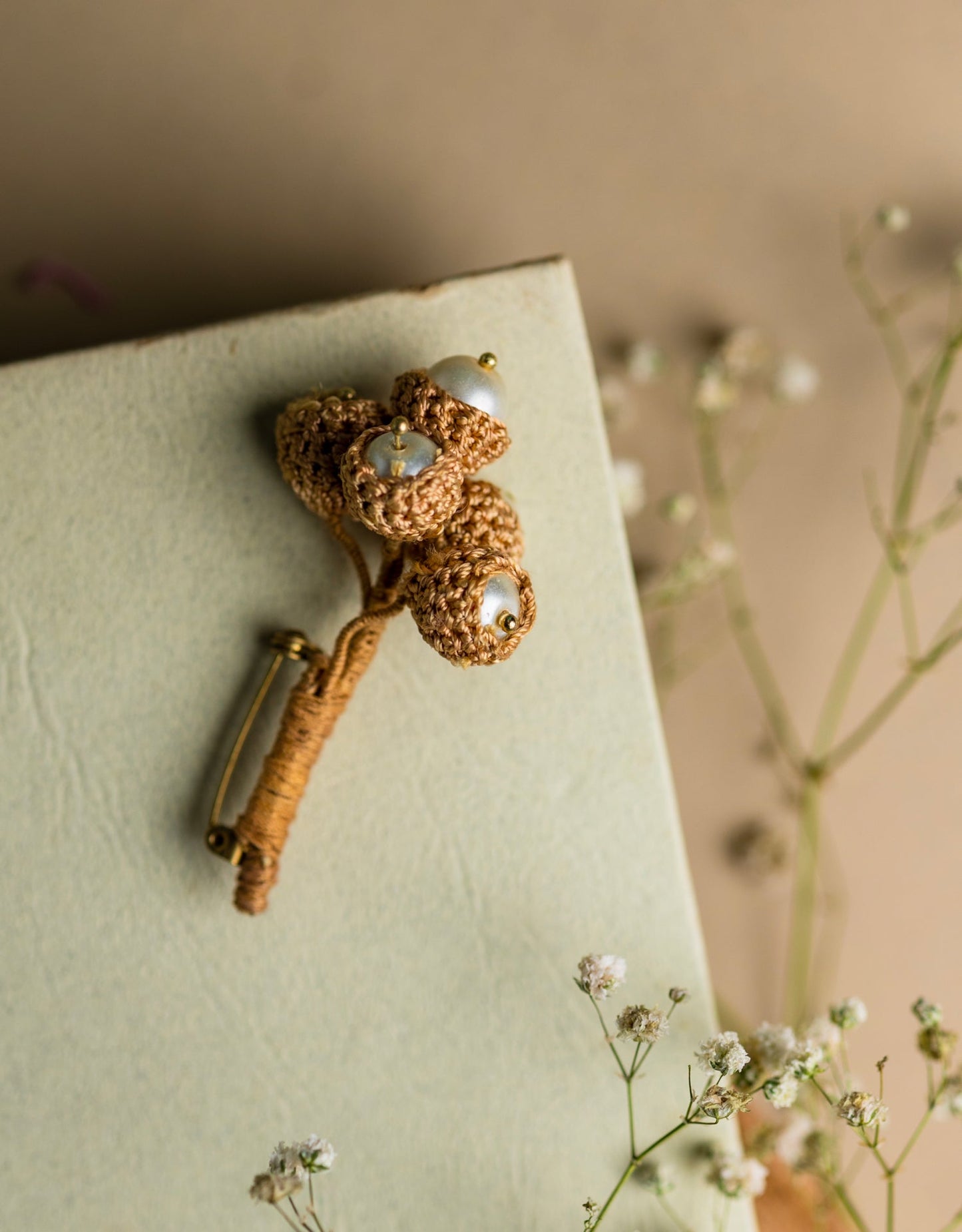 Pearl Jewel Handcrafted Brooch