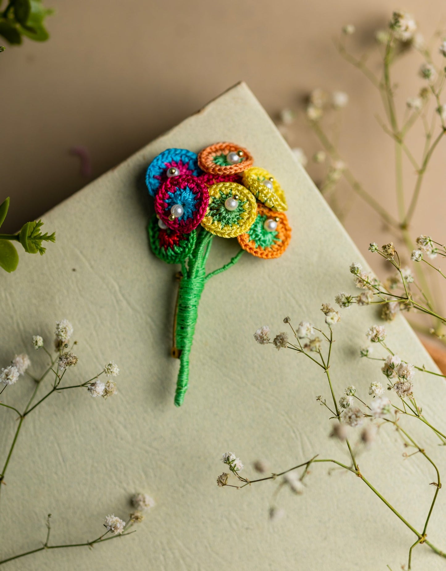 Handcrafted Mandala Small Coins Brooch