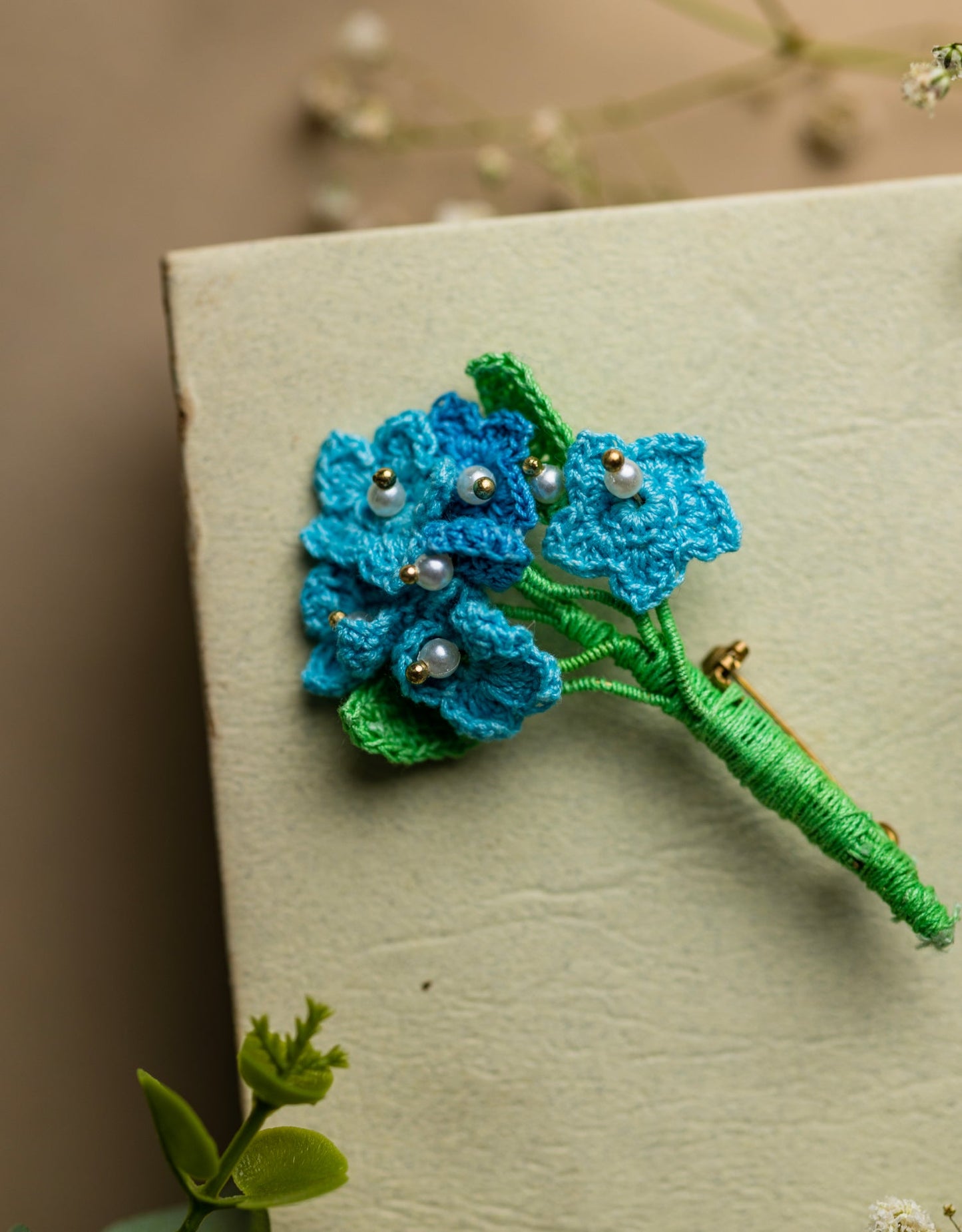 Handcrafted Popies Brooch