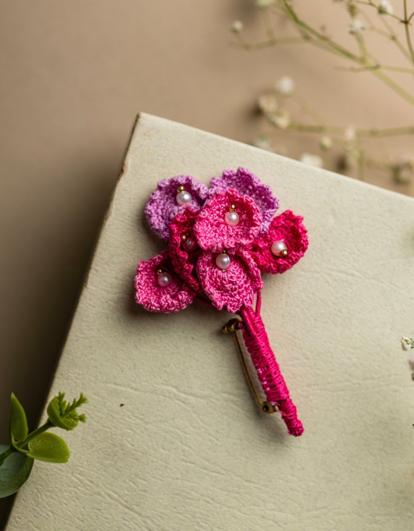 Handcrafted Popies Brooch