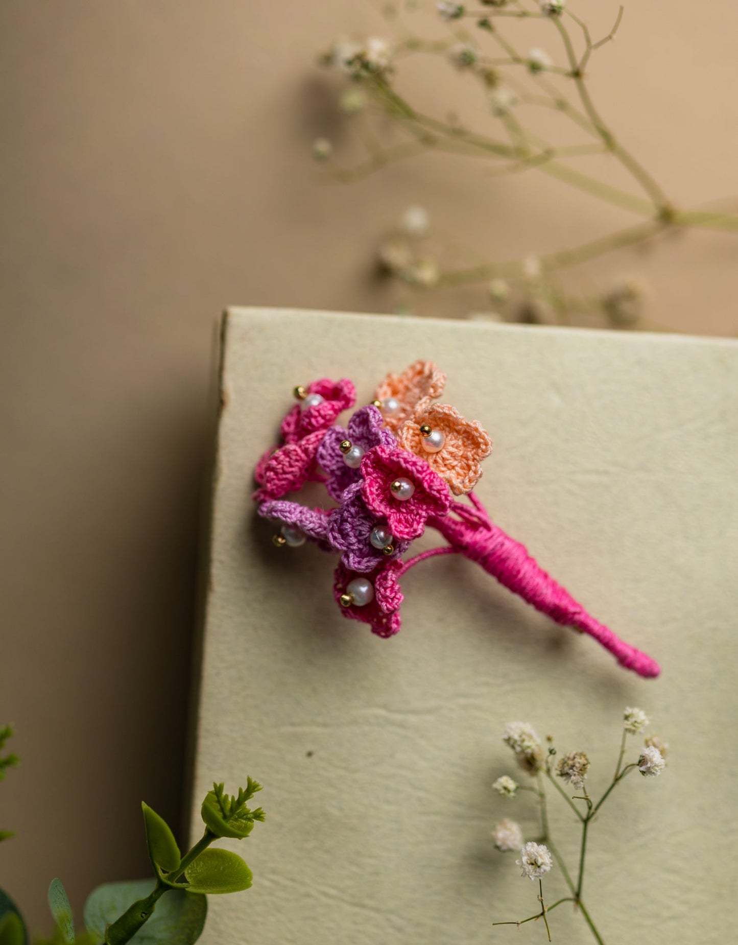 Handcrafted Pearl Jewel Brooch