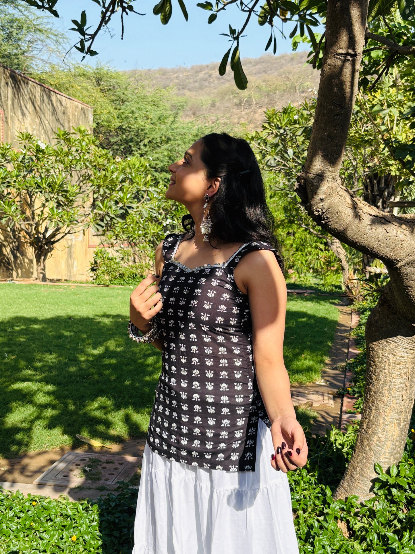Kamli Black & White Kurti