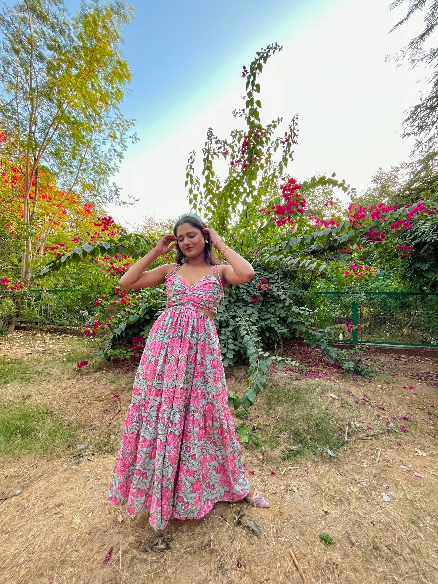 Serene Printed Long Dress