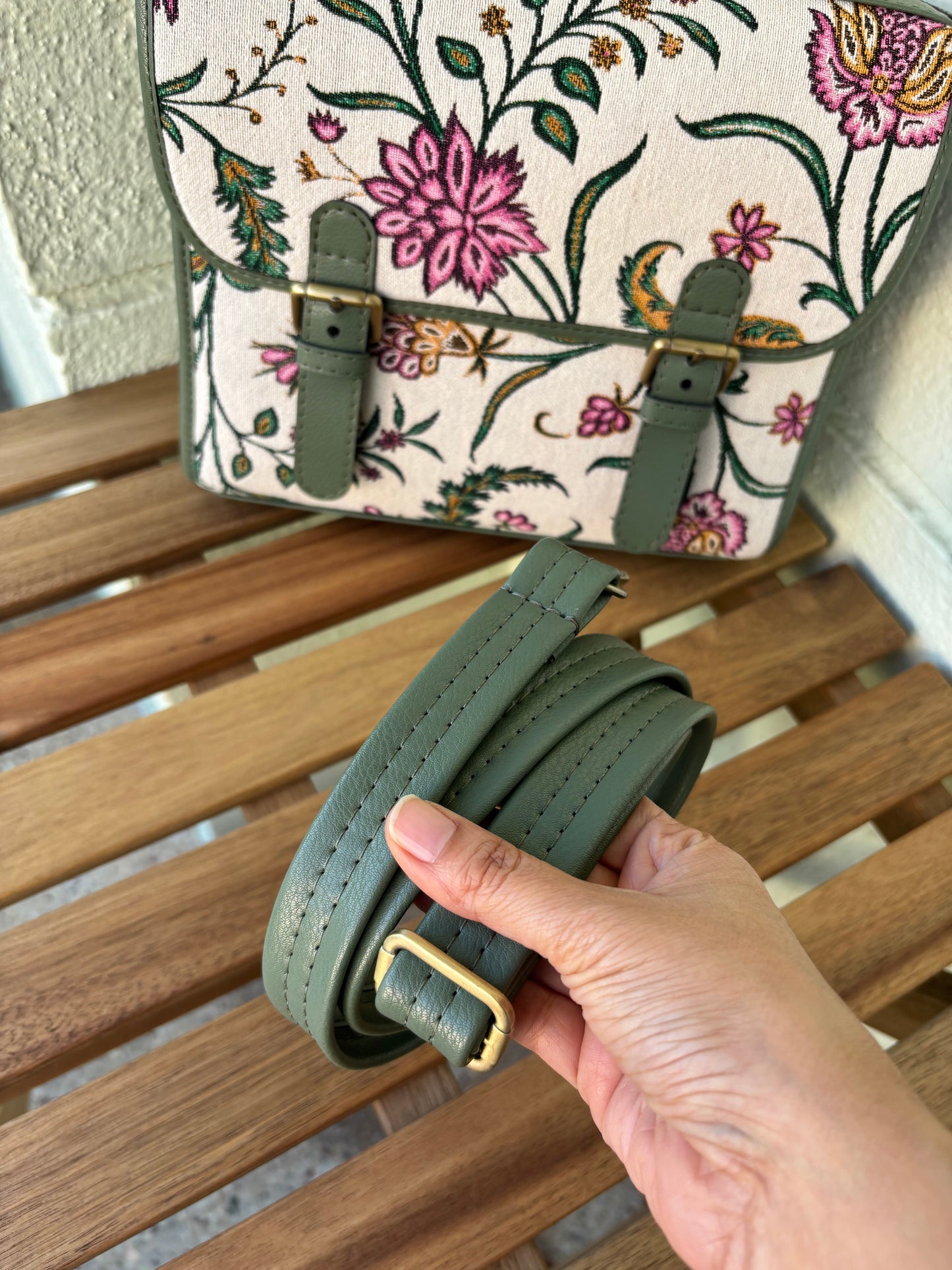 Meadow Bloom Handcrafted Saddle Bag