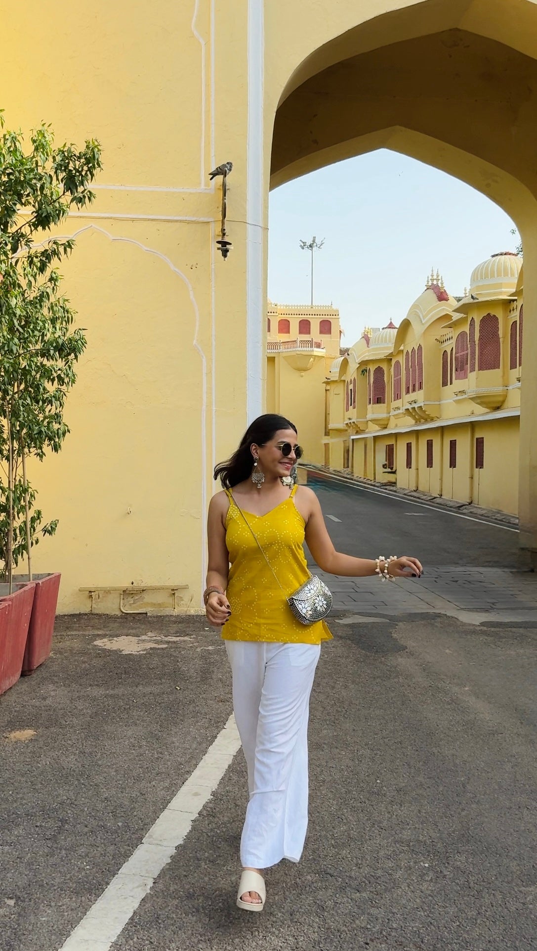 Phoolwari Cotton Strap Kurti