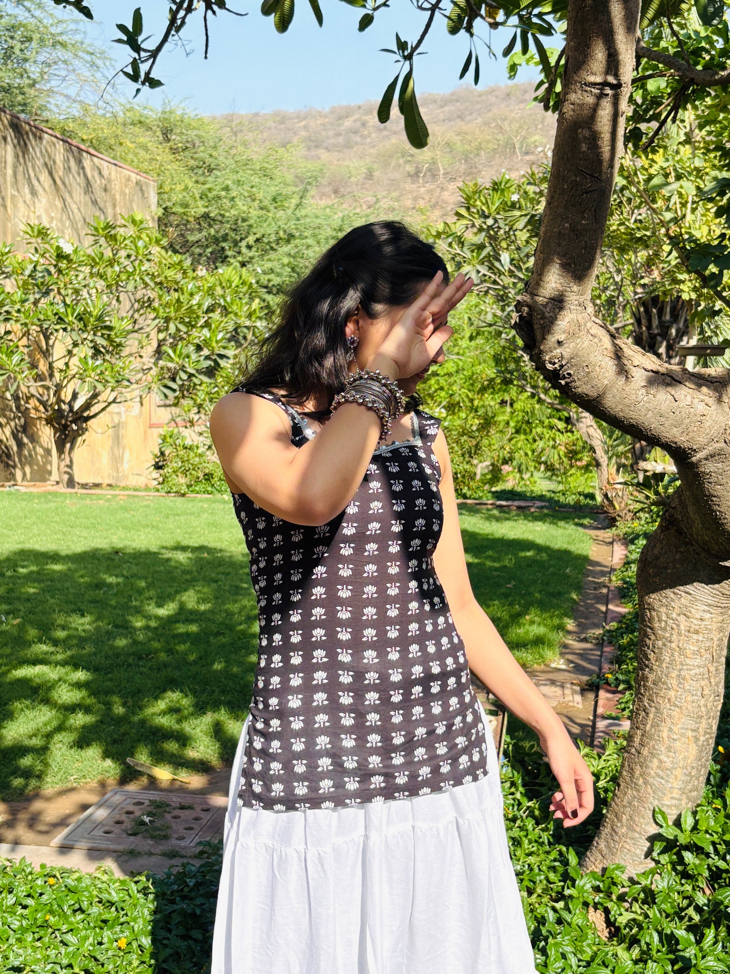 Kamli Black & White Kurti
