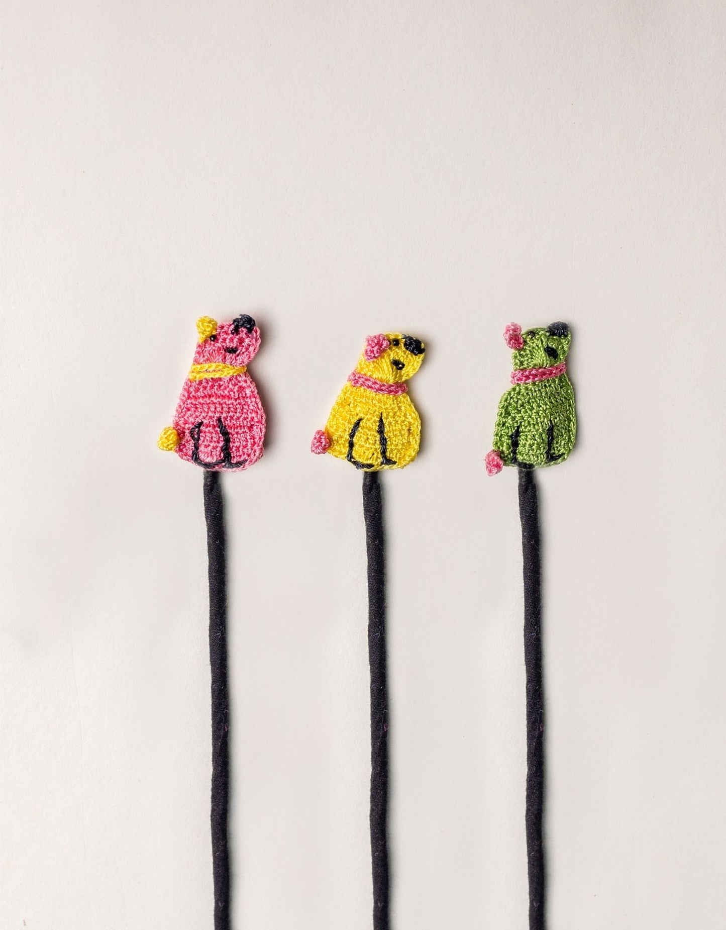 Set of 3 Handcrafted Cable Organizer - Dog