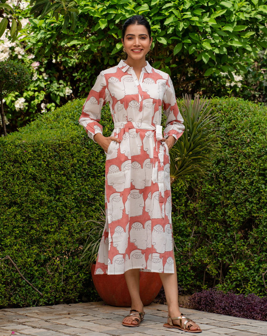 Chehre Soft Cotton Belt Dress