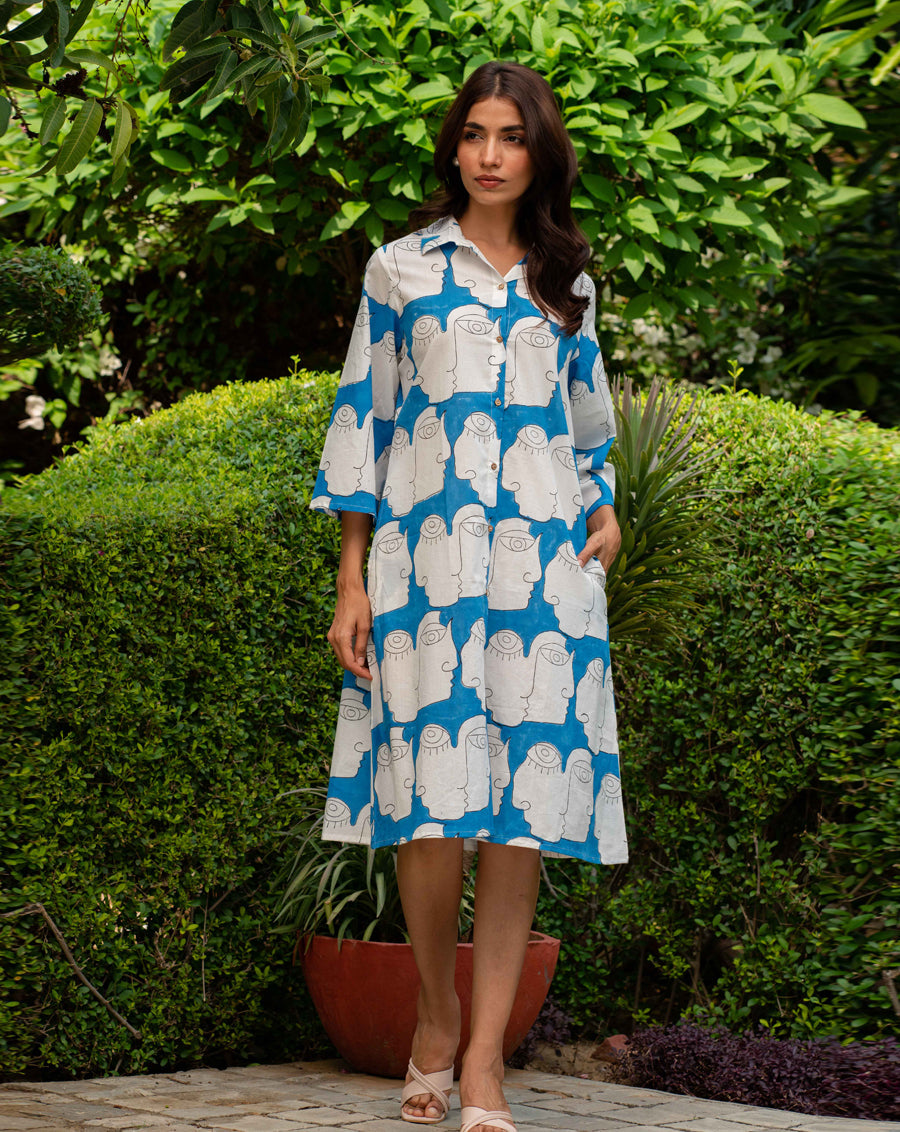 Chehre Soft Cotton Belt Dress