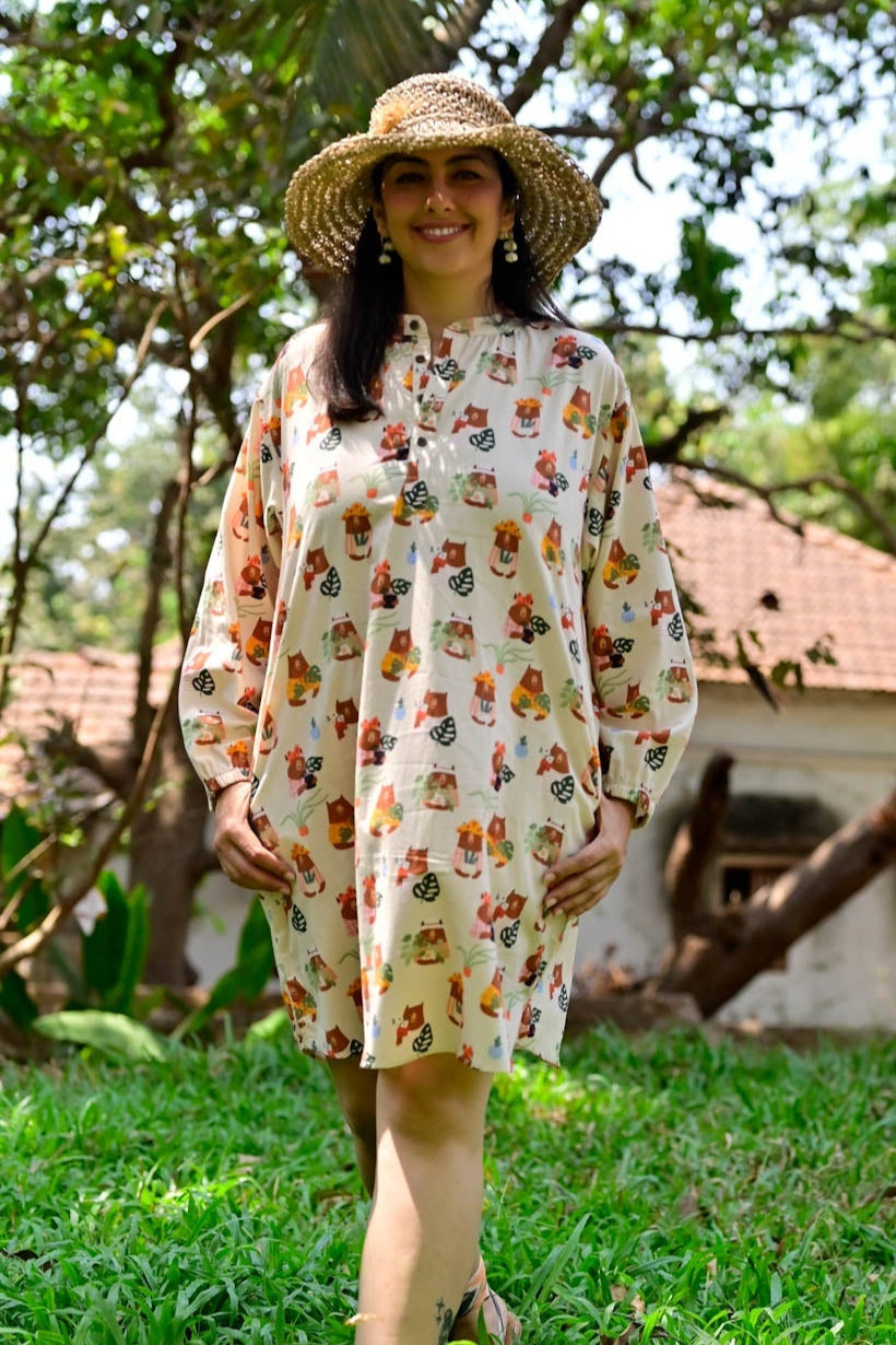Garden Bears Susegad Shirt Dress