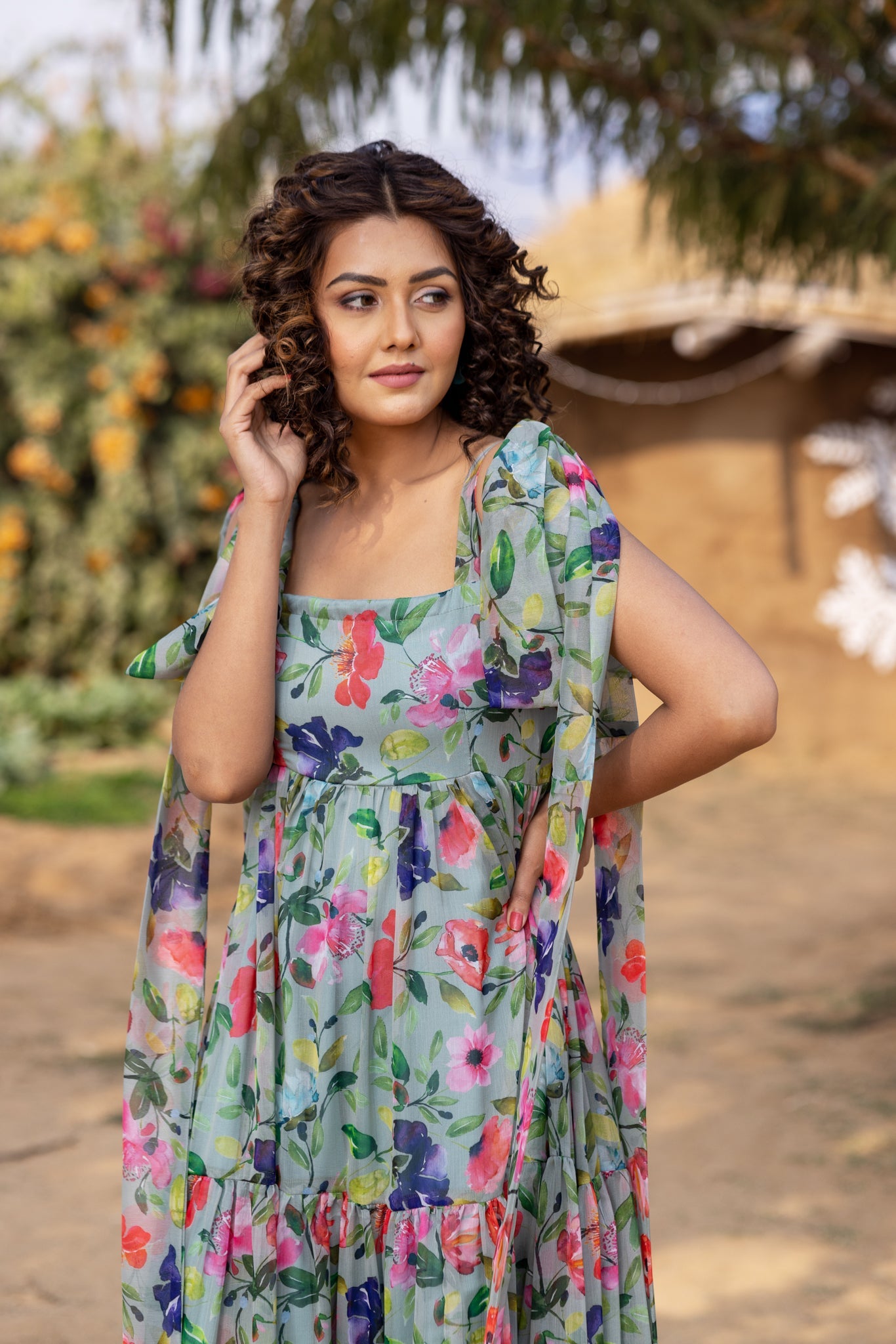 Paris Dream - Floral Printed Maxi Dress