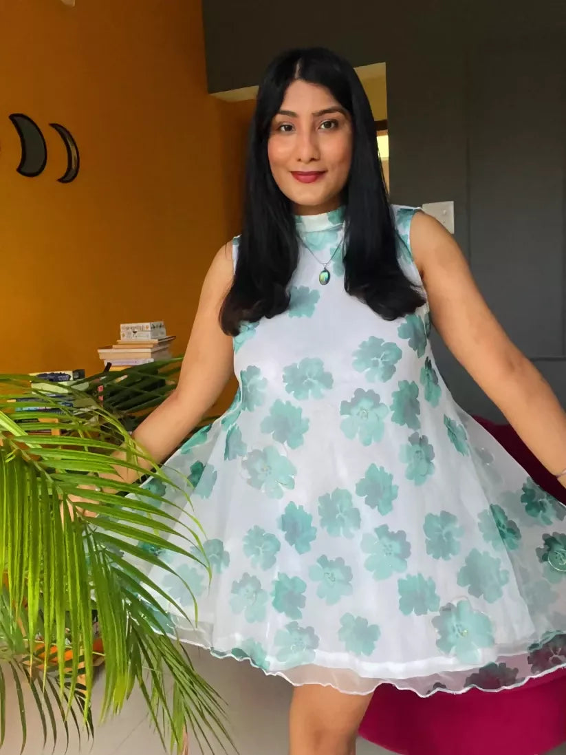 Emily In Paris Green Floral Dress