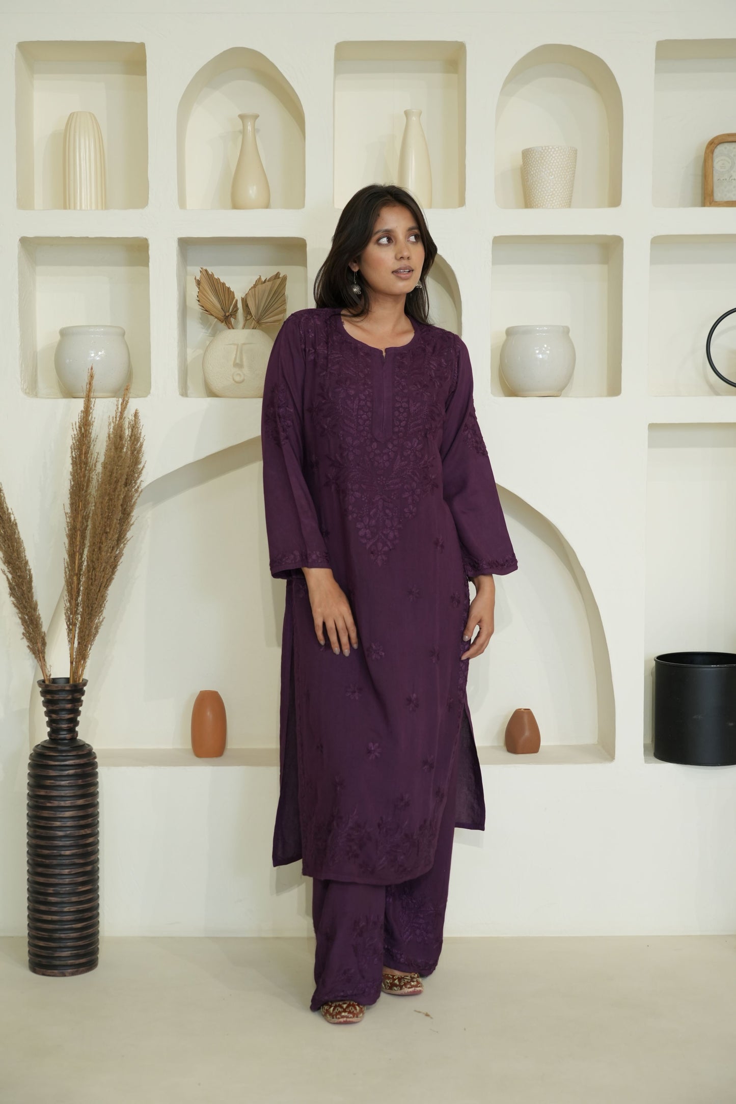Gulbahar Chikanakri Kurti & Palazzo Set