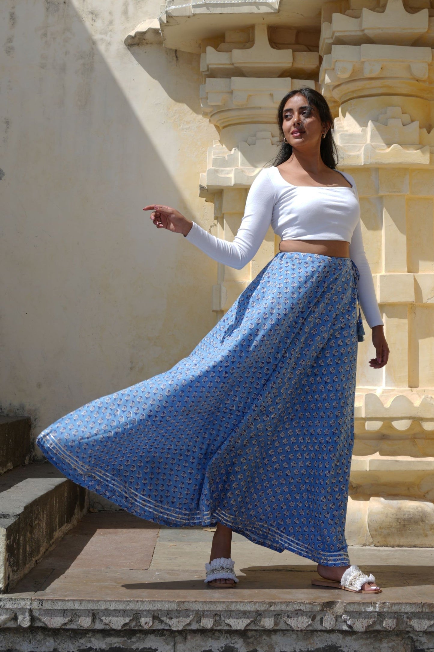 Printed Long Skirt