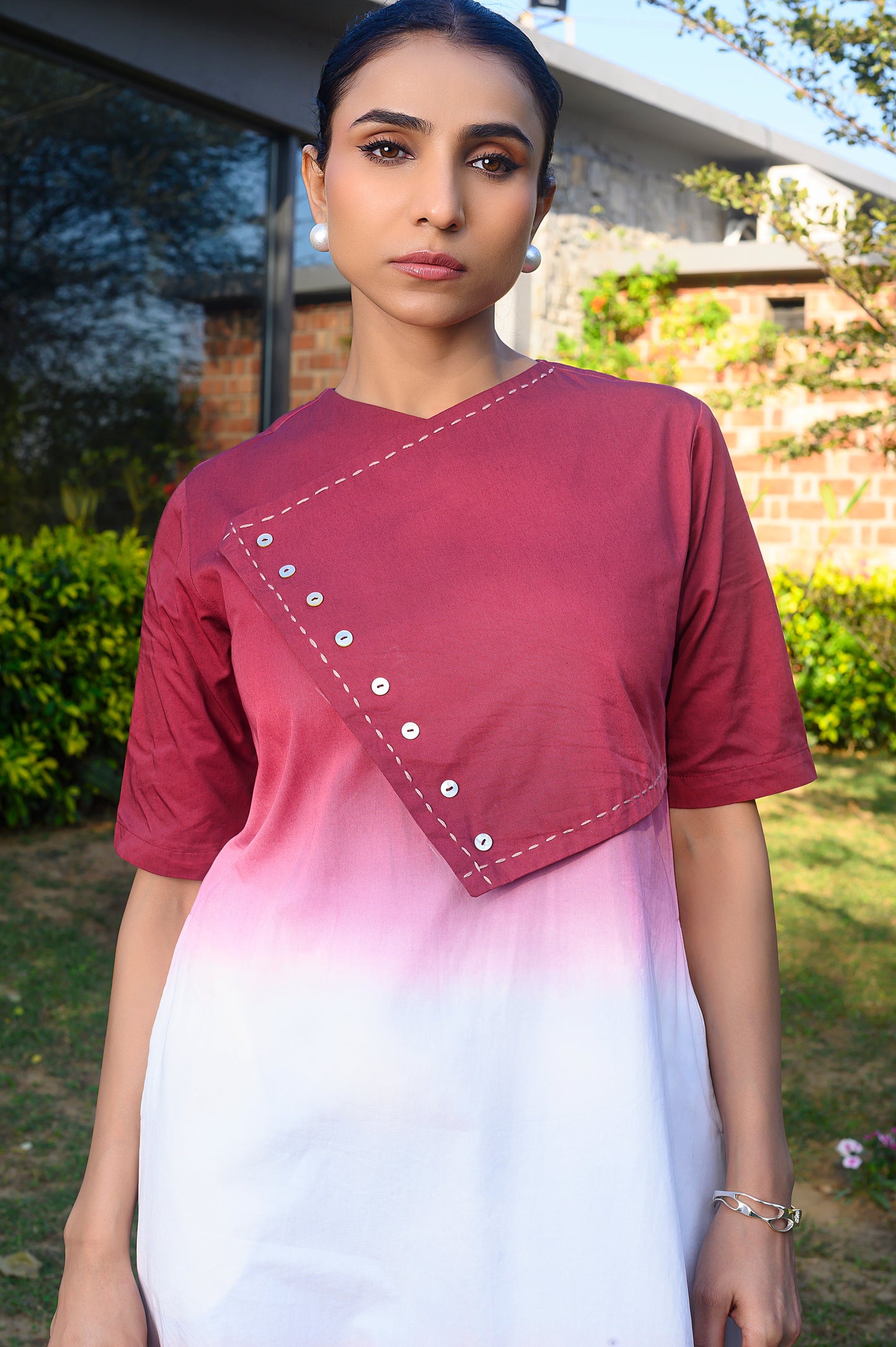 Kasra Ombre Three Tier Dress