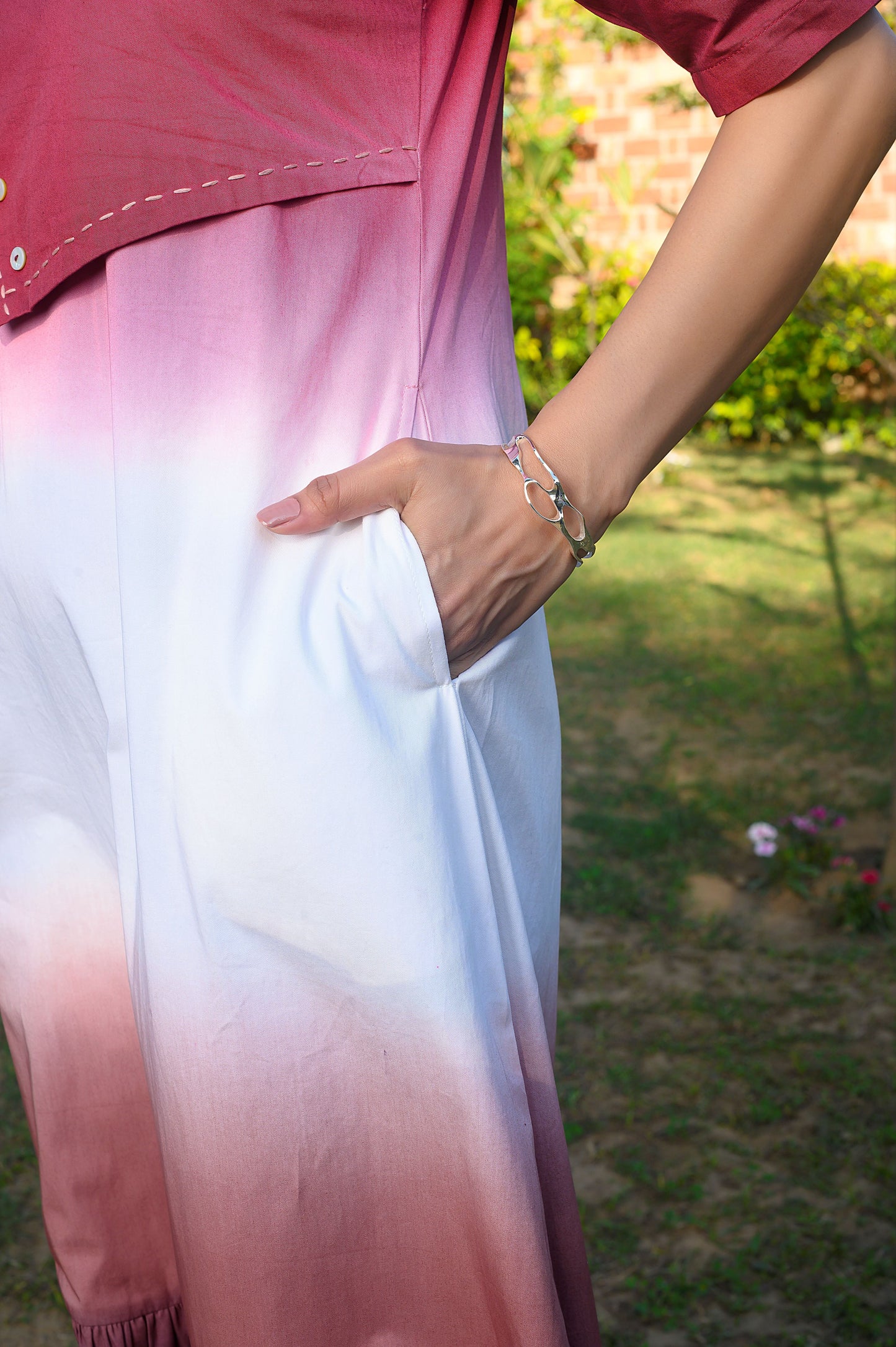 Kasra Ombre Three Tier Dress