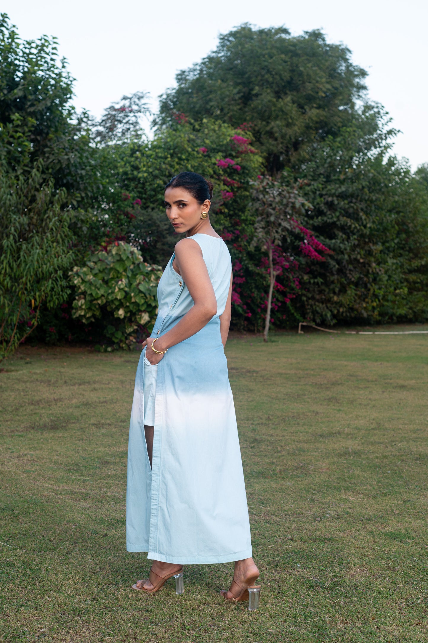 Yesha Blue Ombre Dress