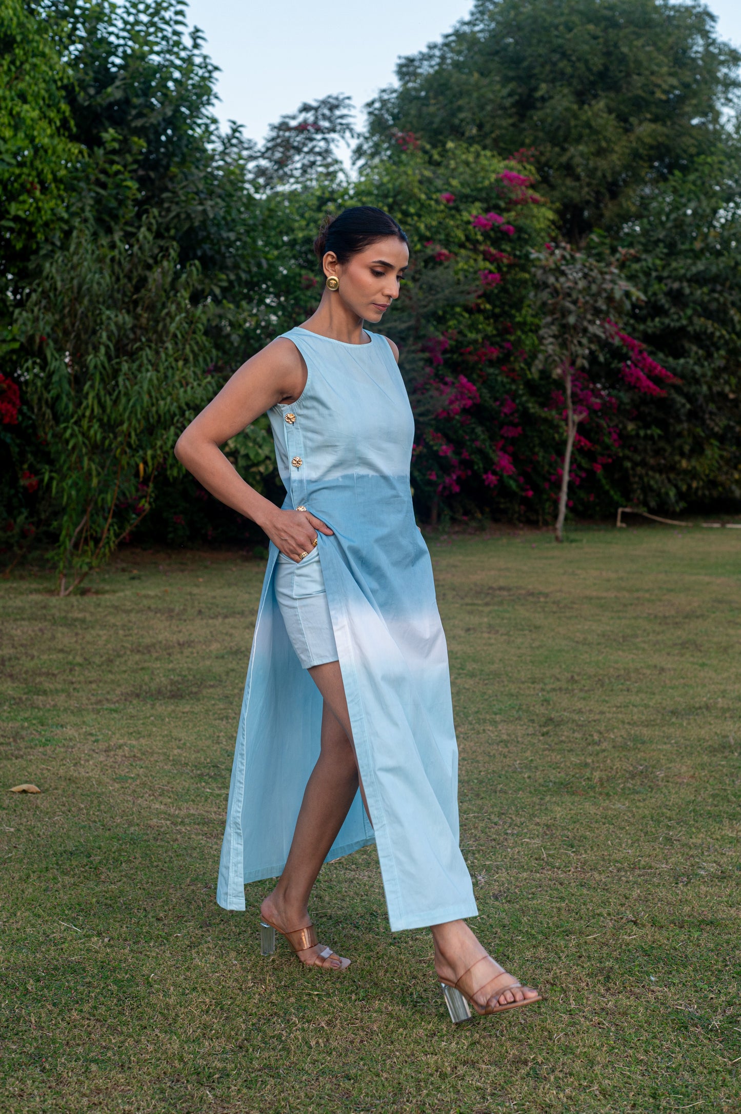 Yesha Blue Ombre Dress