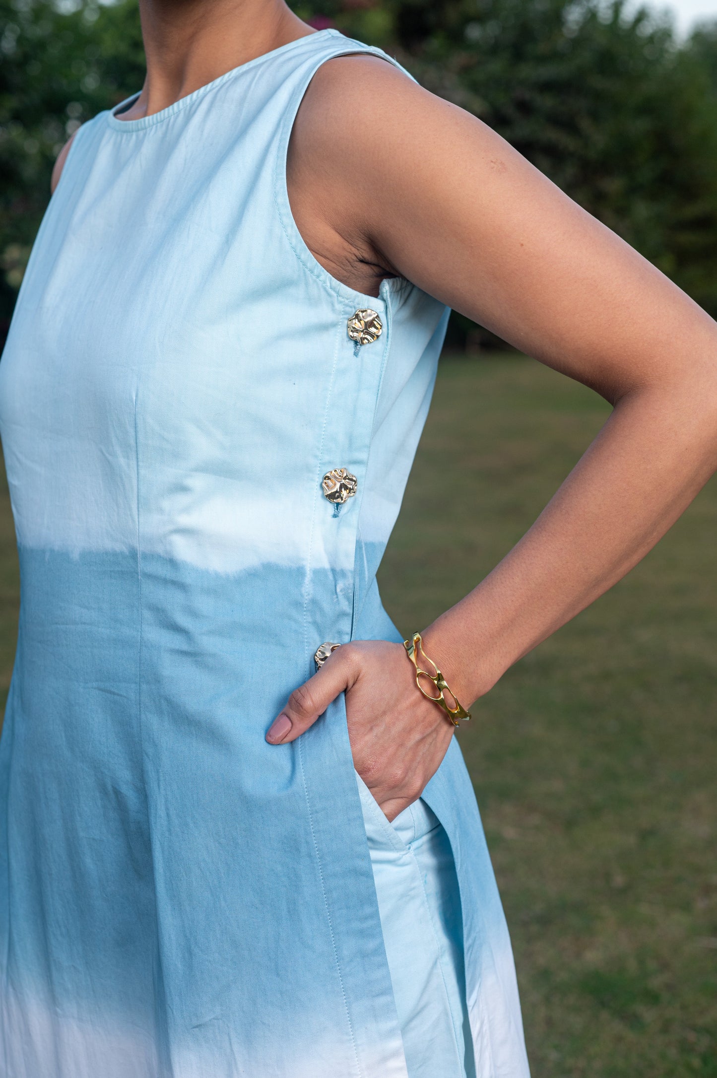 Yesha Blue Ombre Dress