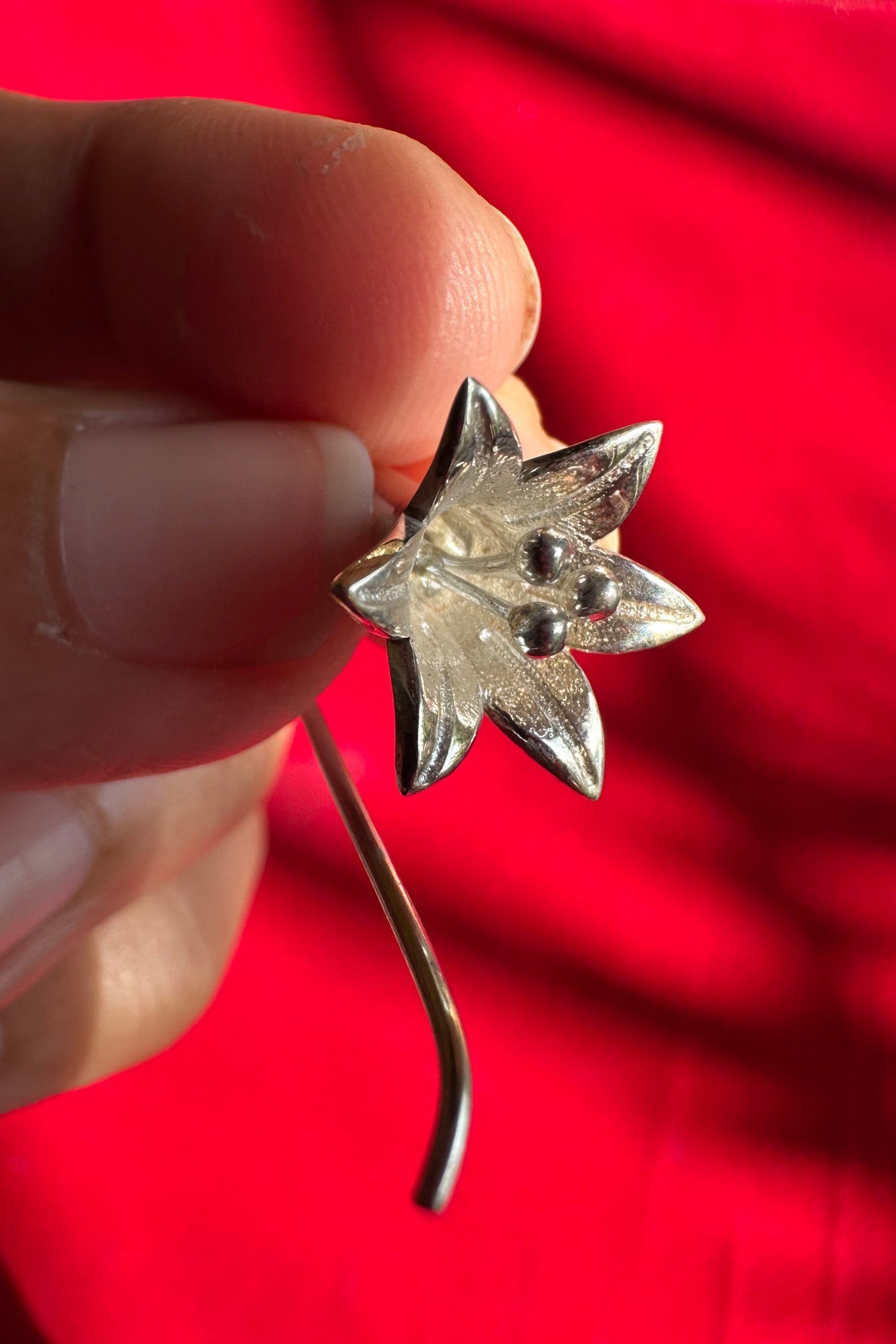 Datura Silver Flower Earrings