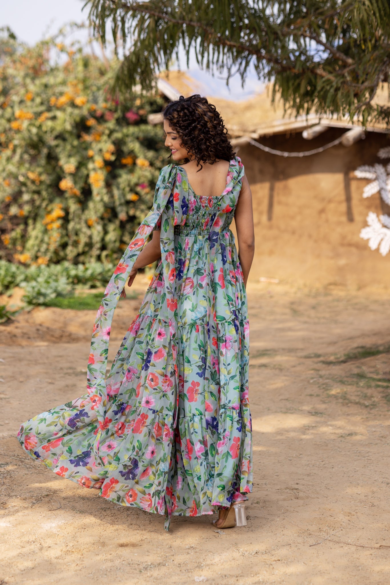 Paris Dream - Floral Printed Maxi Dress
