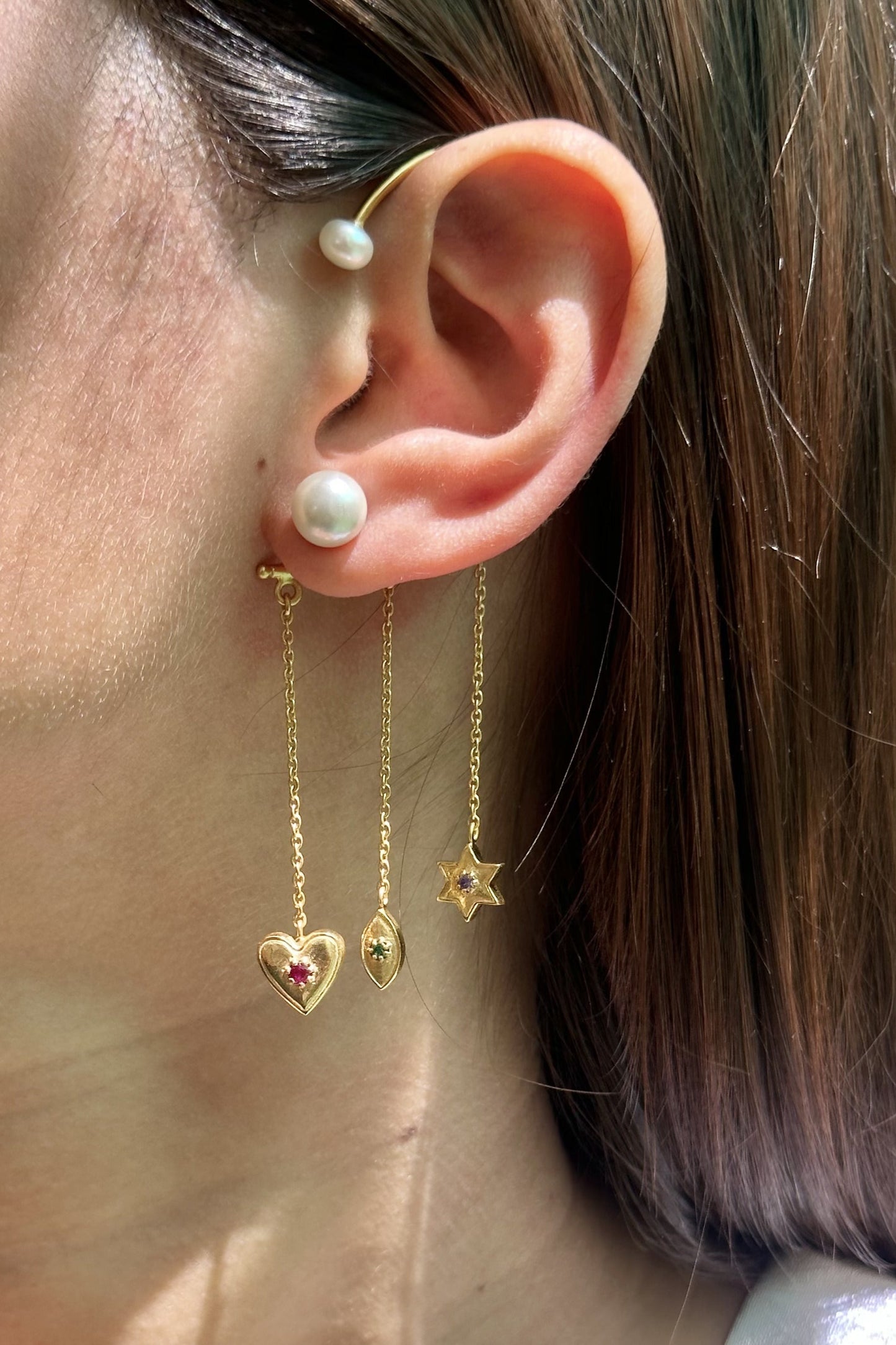 Life Gemstones Earcuff