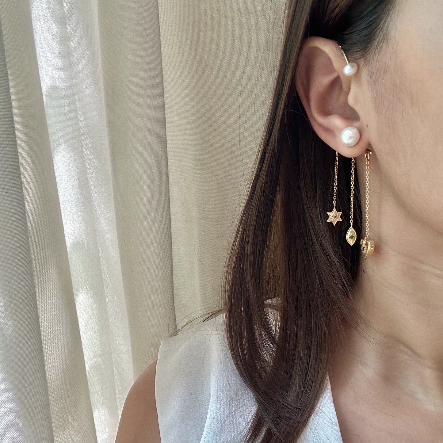 Life Gemstones Earcuff