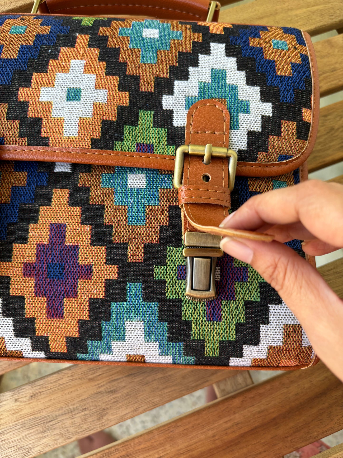 Nomad Mosaic Handcrafted Saddle Bag