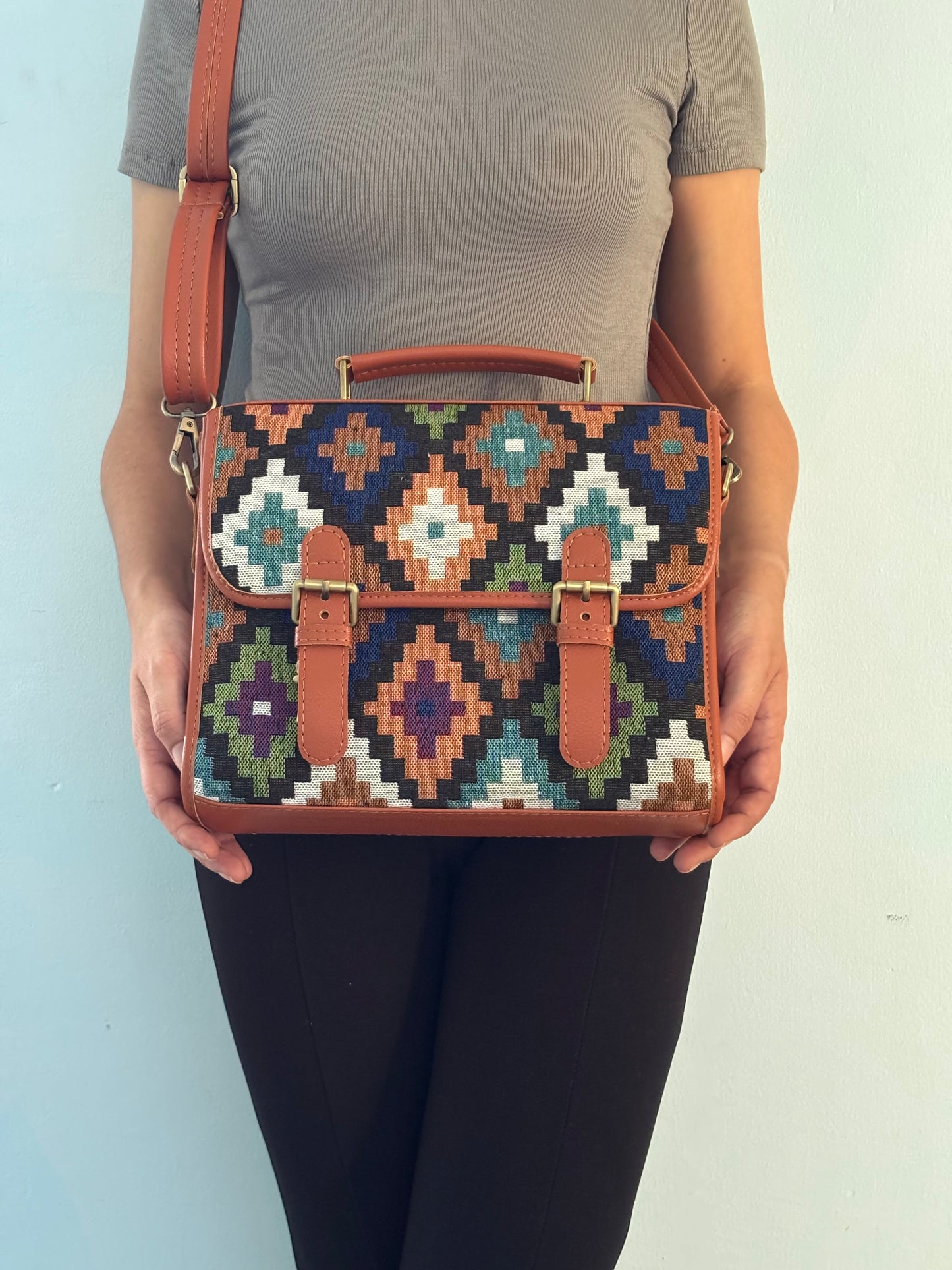 Nomad Mosaic Handcrafted Saddle Bag
