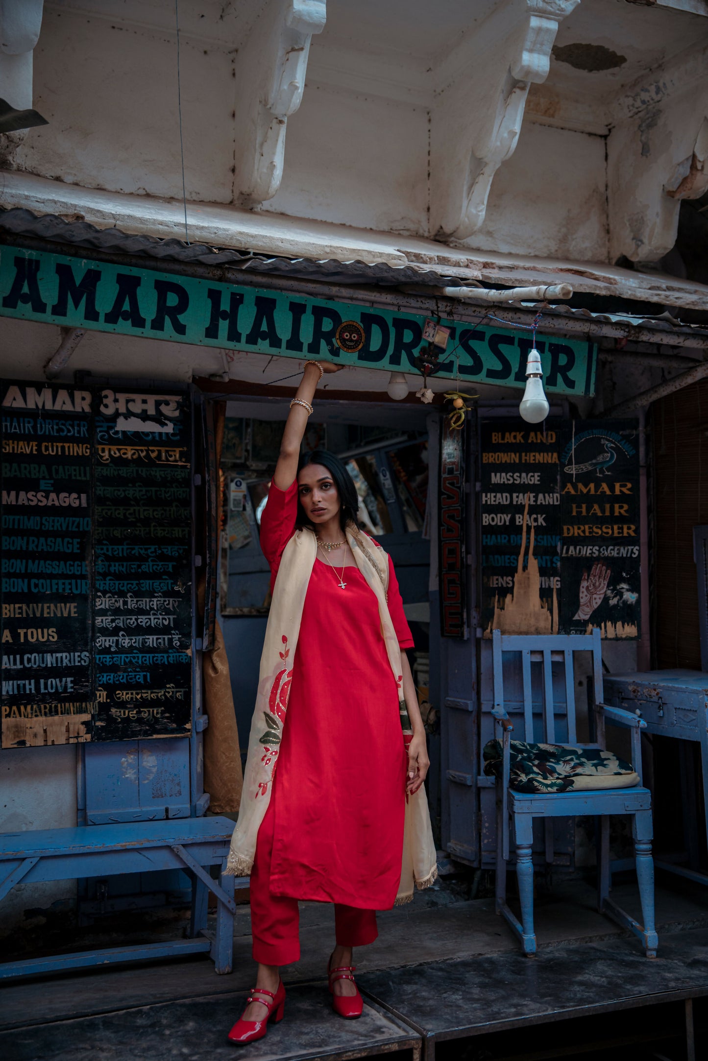 Rudrani Crepe And Organza Suit Set