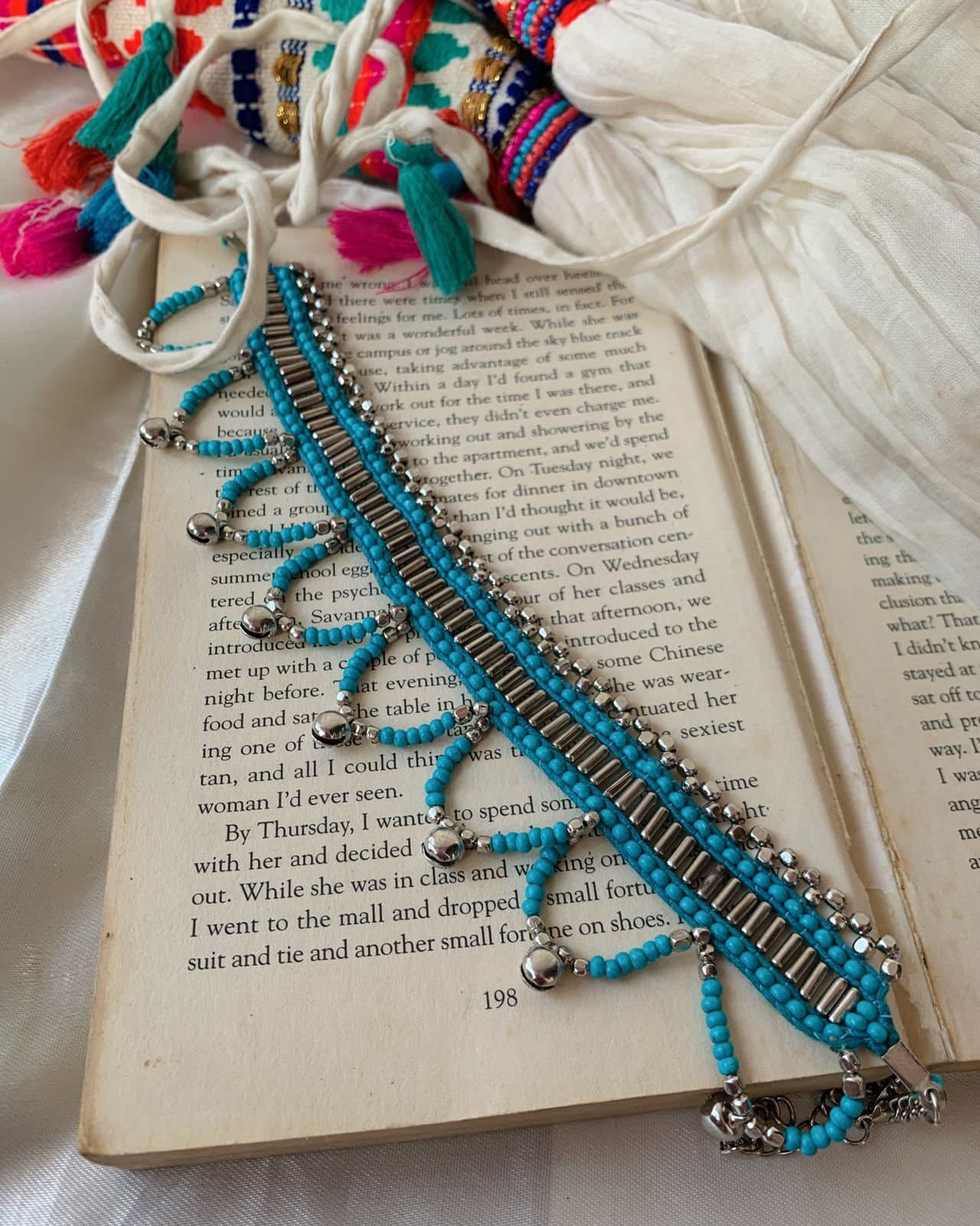 Bohemian Blue Mermaid Handcrafted Anklet