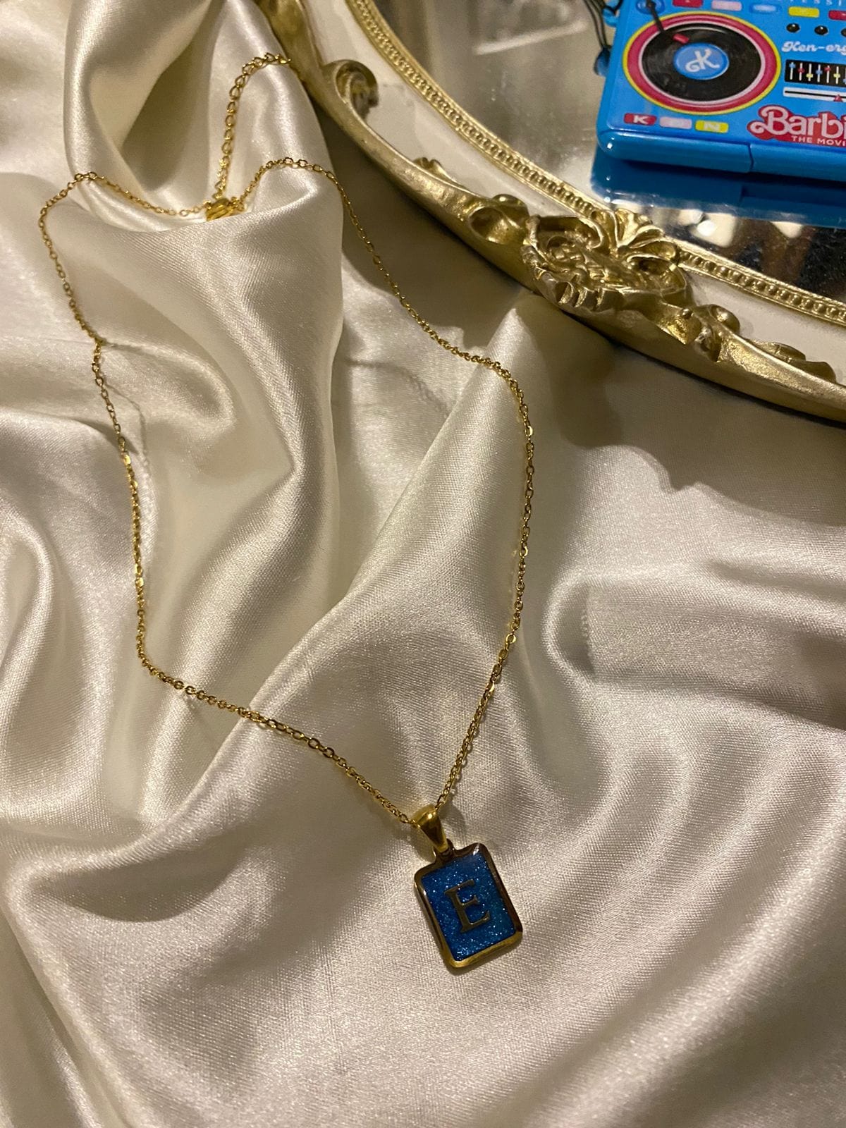 Engrave Delights Classic Aquamarine Neckchains (A-Z)