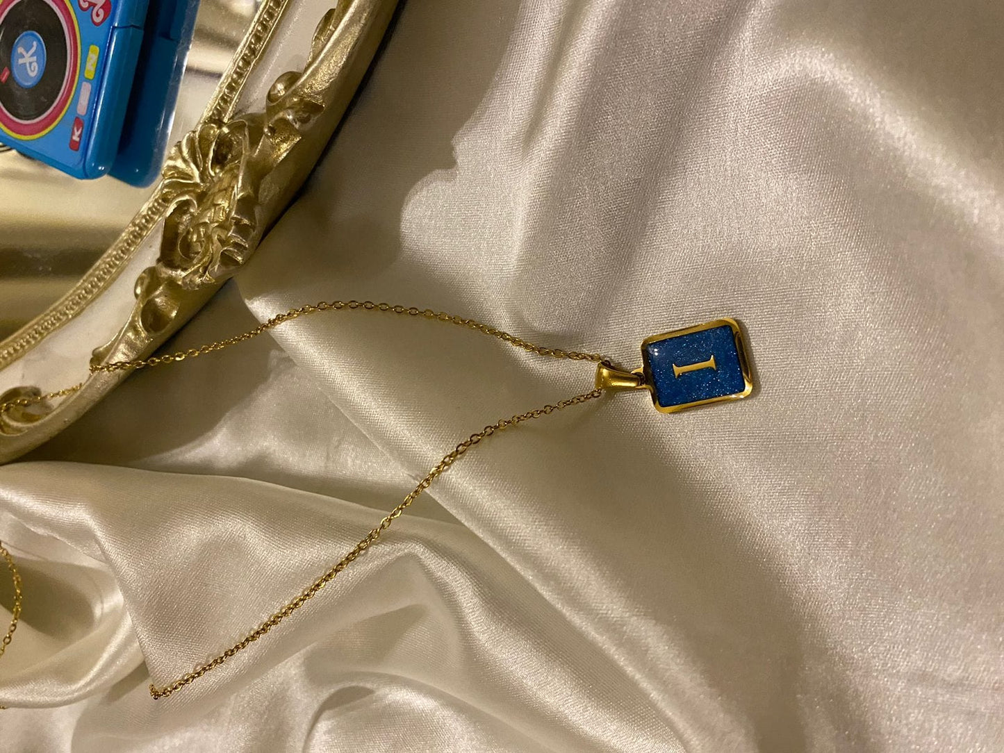 Engrave Delights Classic Aquamarine Neckchains (A-Z)
