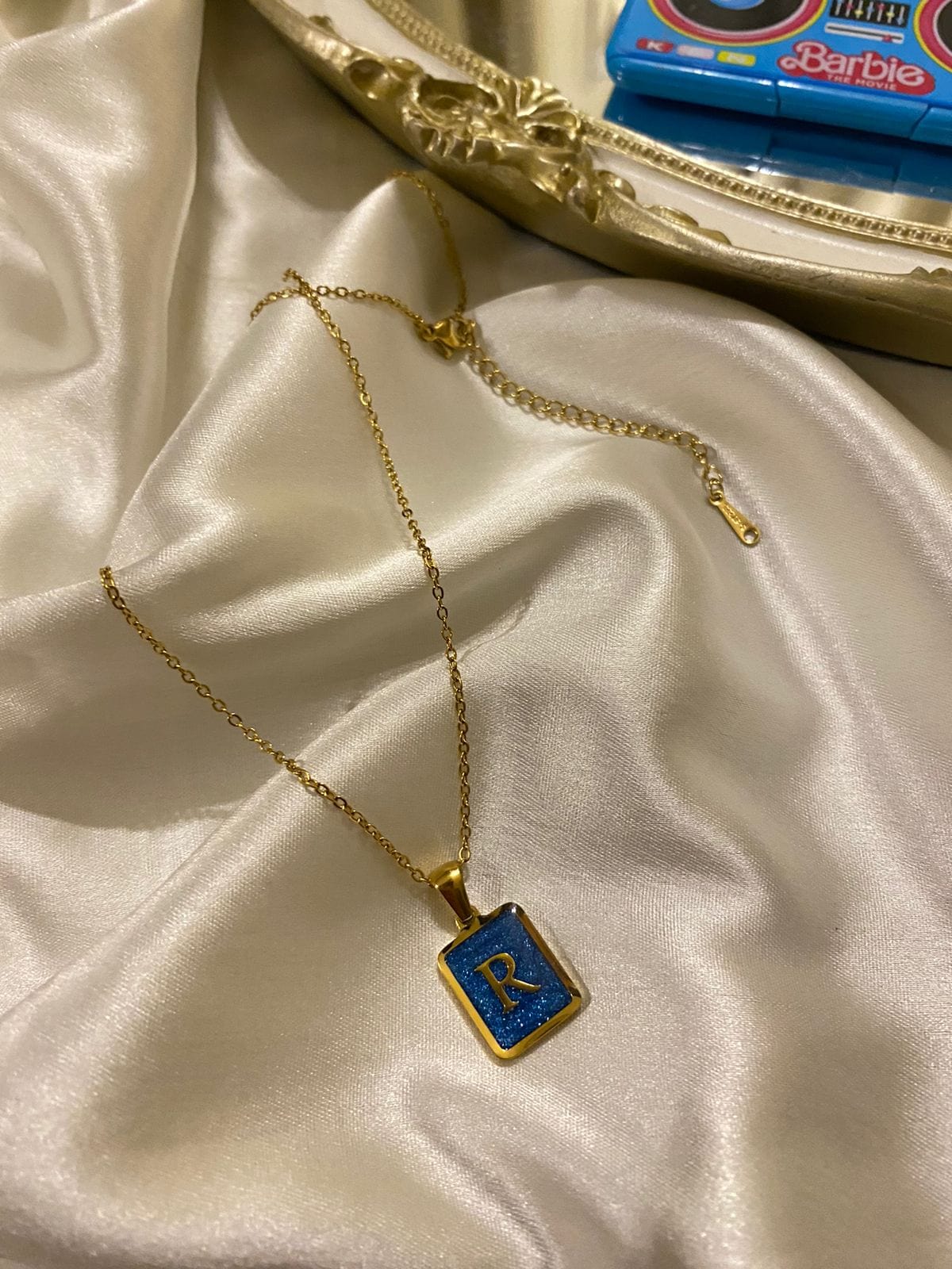 Engrave Delights Classic Aquamarine Neckchains (A-Z)