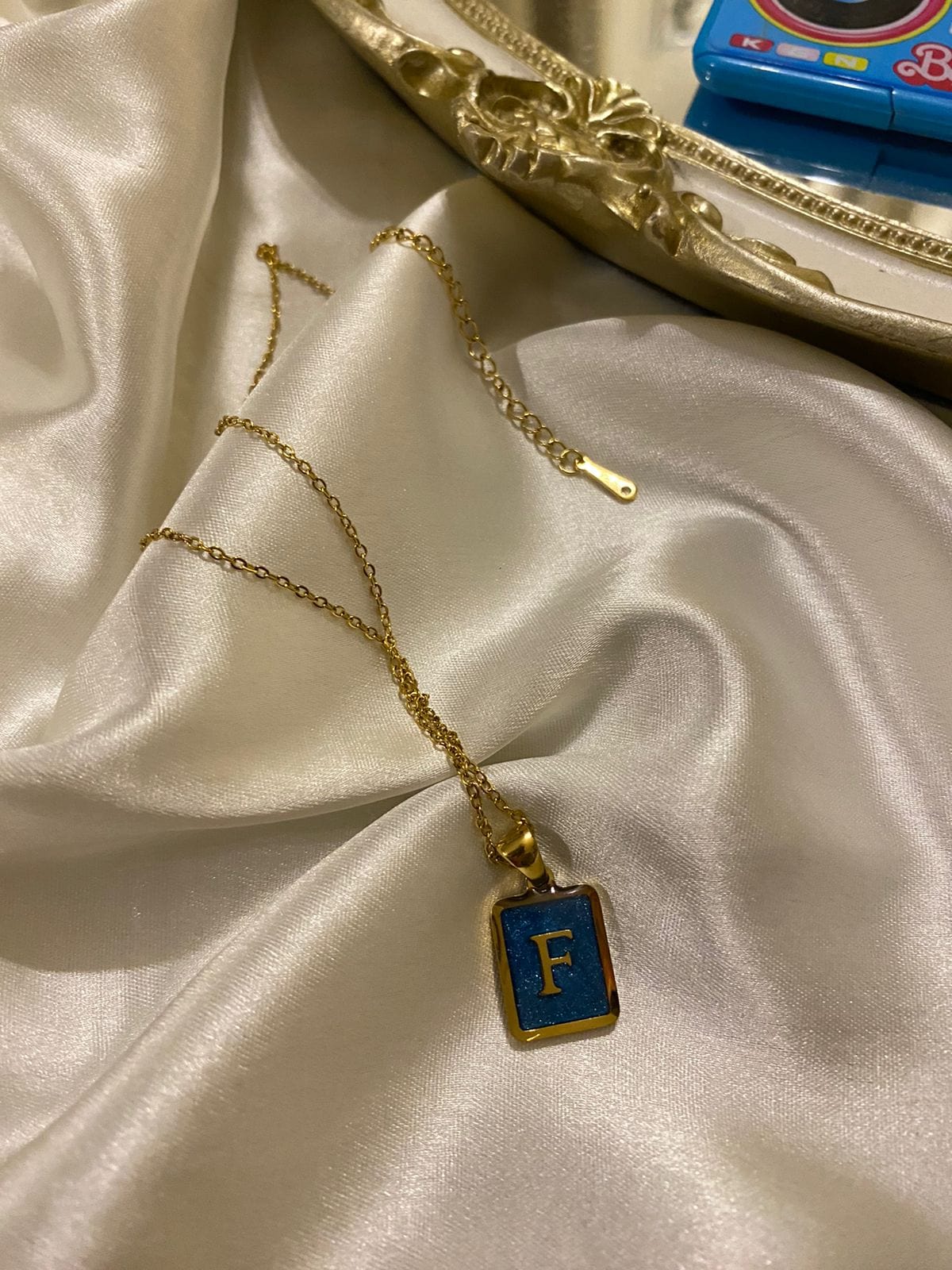 Engrave Delights Classic Aquamarine Neckchains (A-Z)
