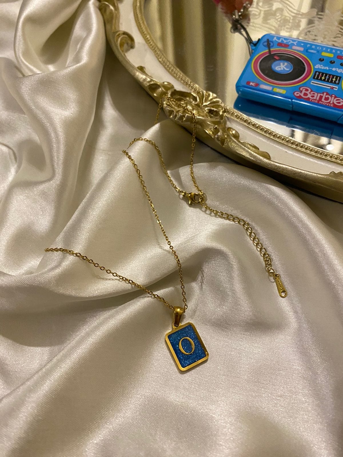 Engrave Delights Classic Aquamarine Neckchains (A-Z)