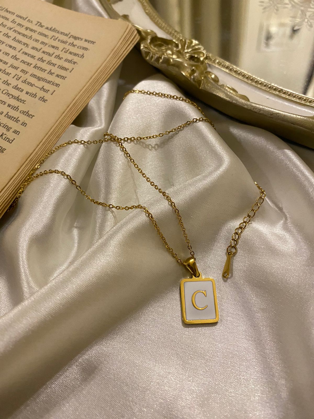 Engrave Delight Classic White Alphabet Pendant (A-Z)