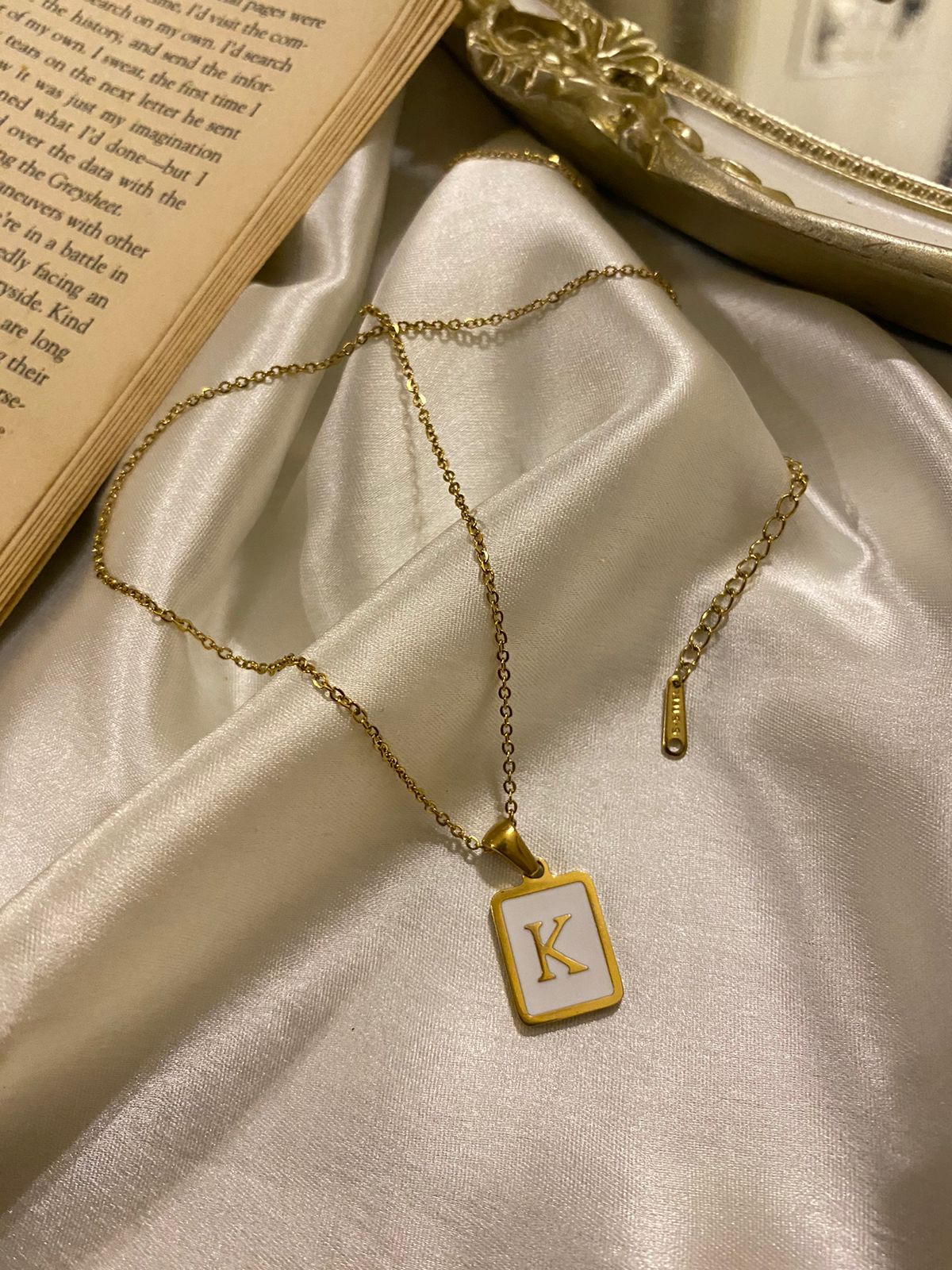 Engrave Delight Classic White Alphabet Pendant (A-Z)