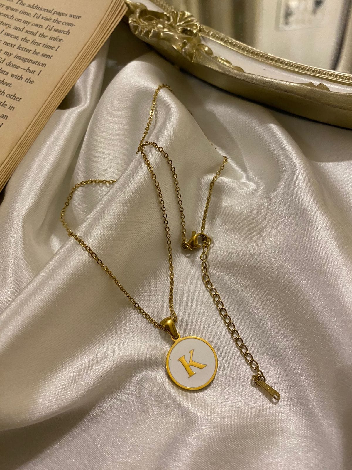 Engrave Delights Curve White Alphabet Pendants (A-Z)