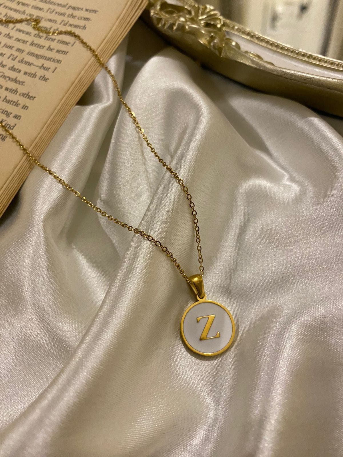 Engrave Delights Curve White Alphabet Pendants (A-Z)