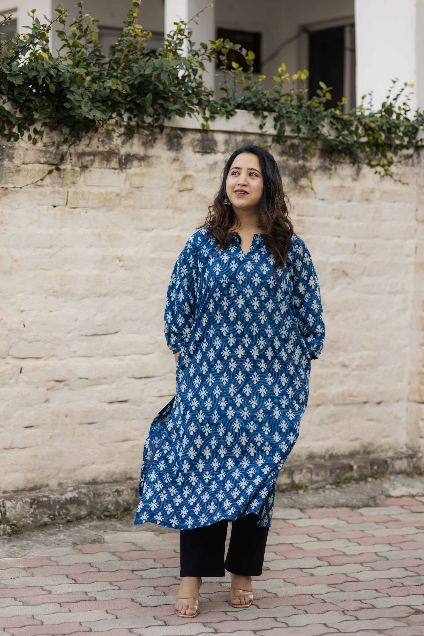 Indigo Long Kurta