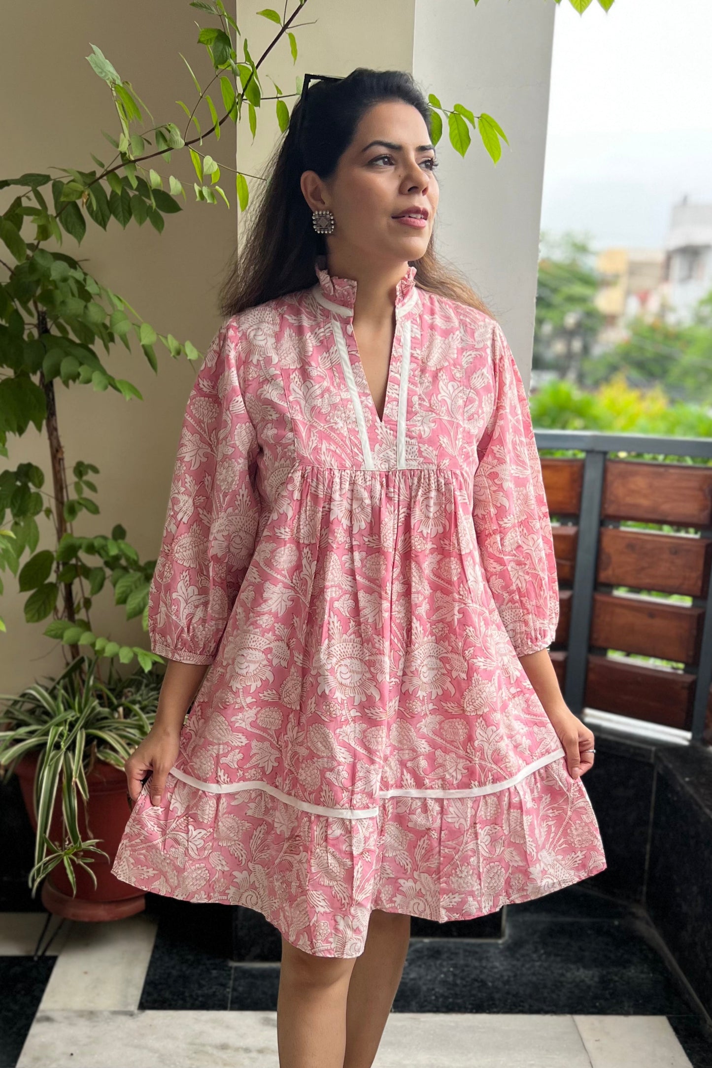 Printed Mini Cotton Dress
