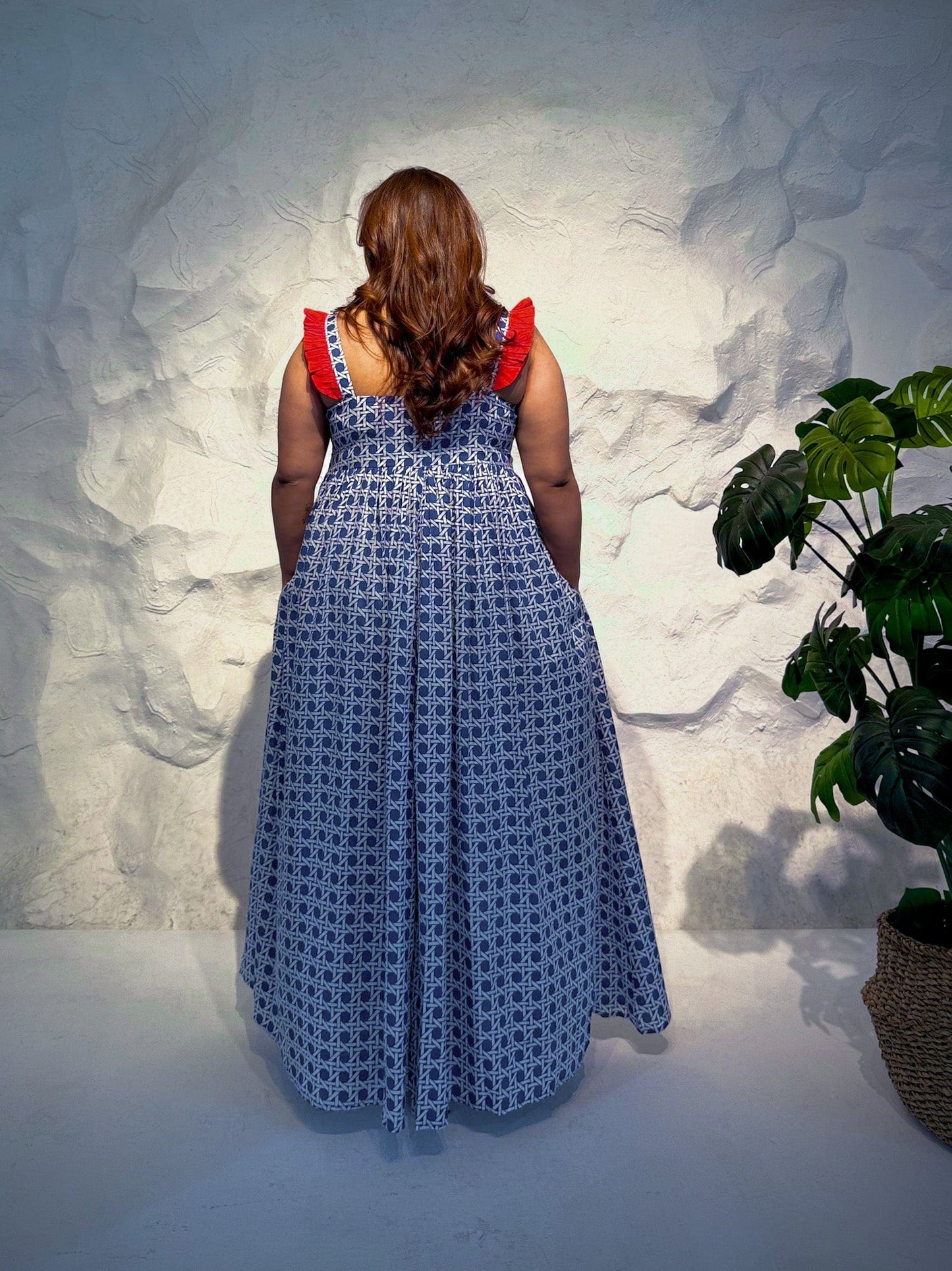 Azuline Maxi Dress with Ruffled Strap