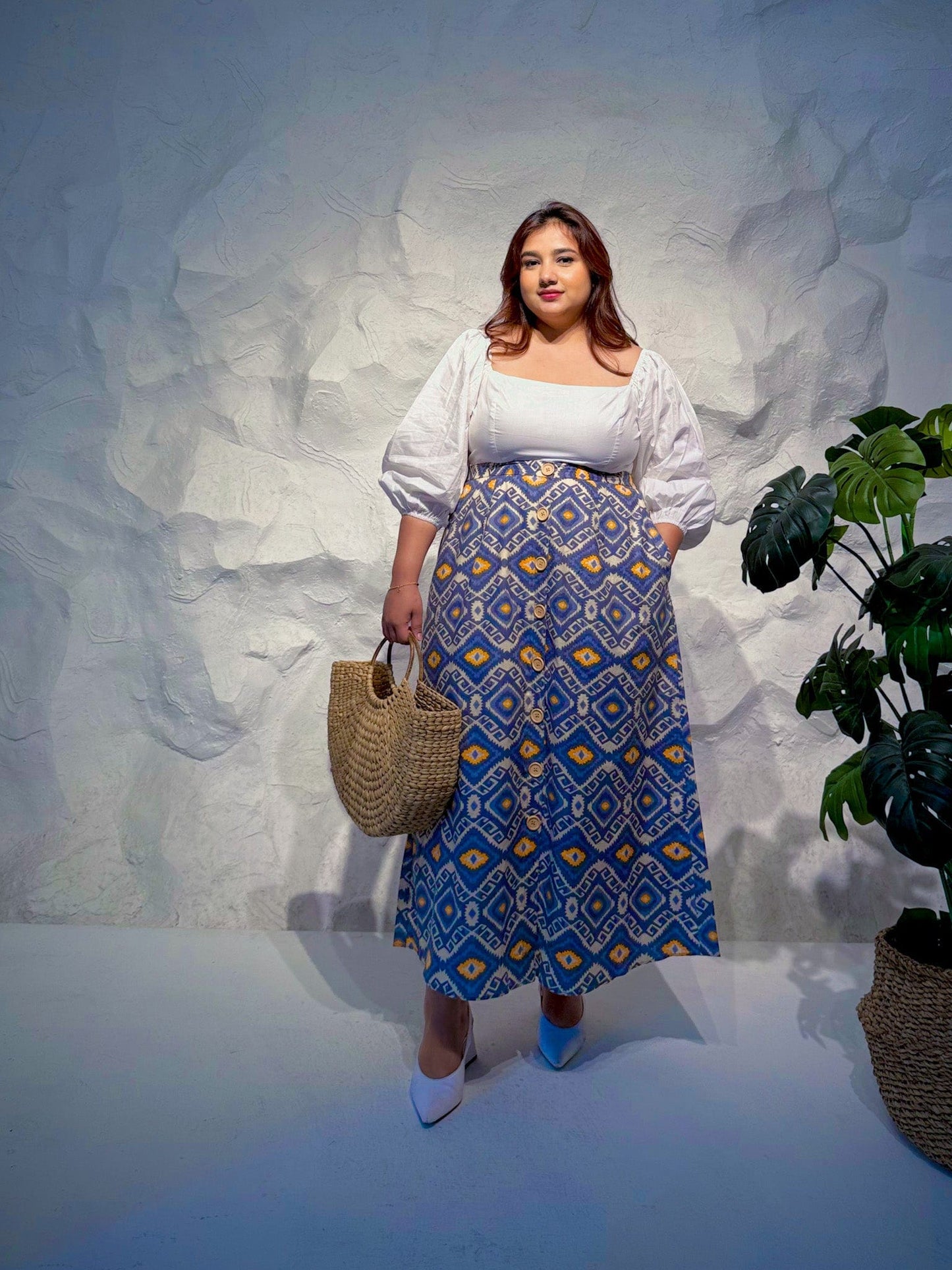 Solstice Button-Down Midi Skirt