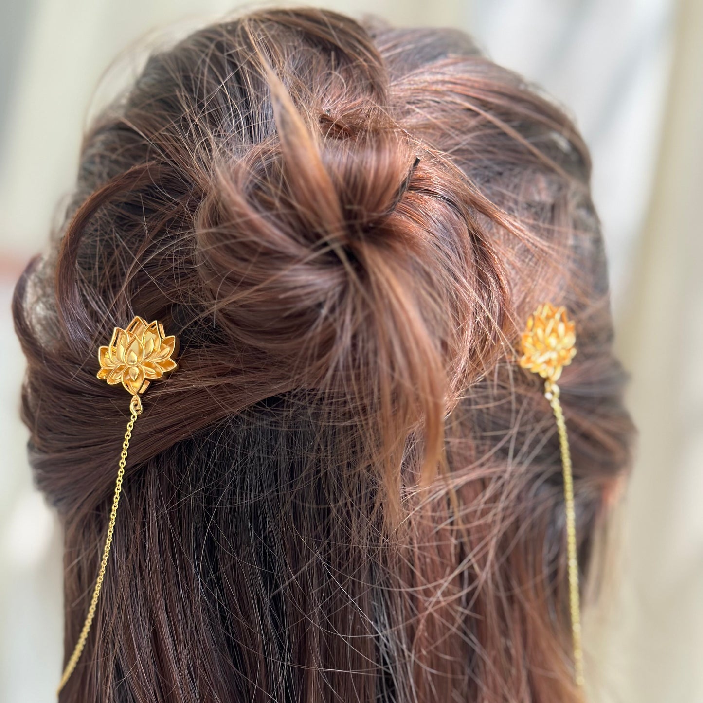 Padma Hair Chain Earrings