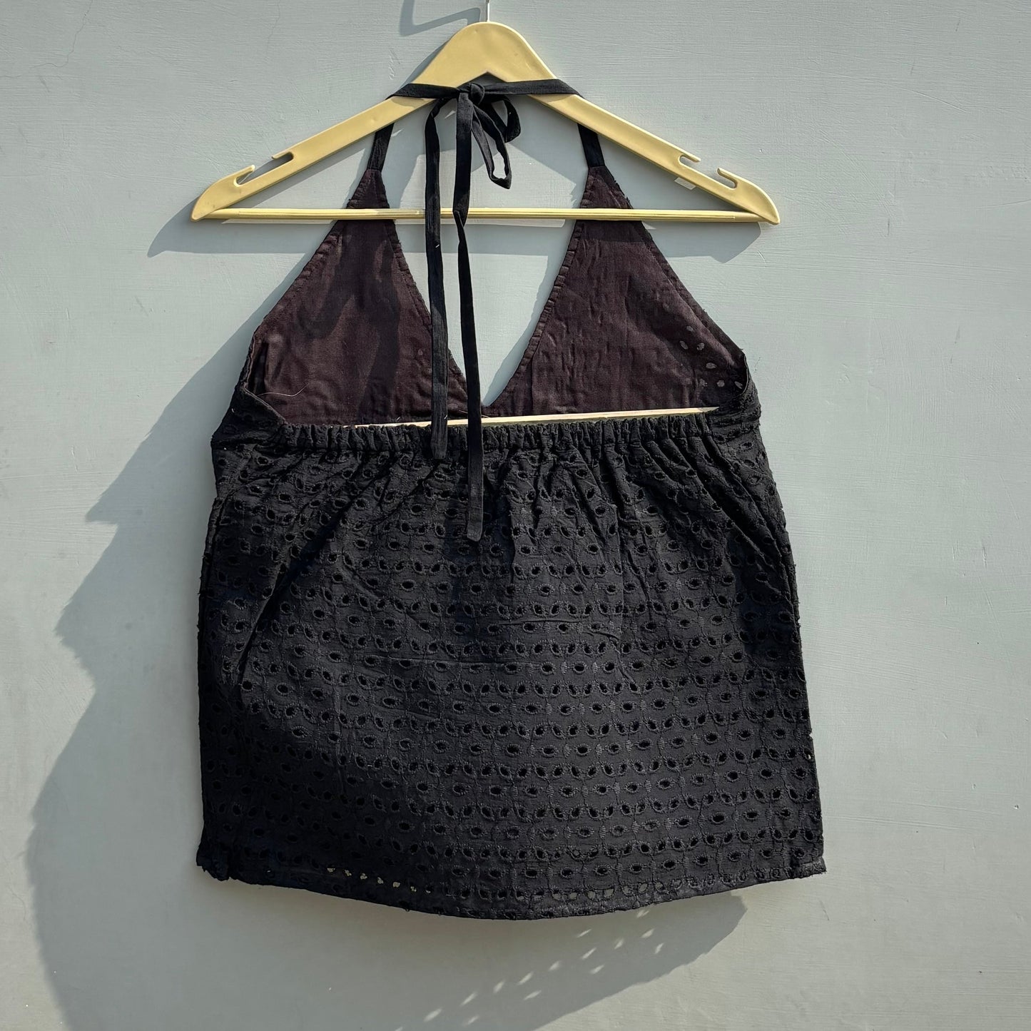 Chikan Hakoba Halter Neck Cotton Top