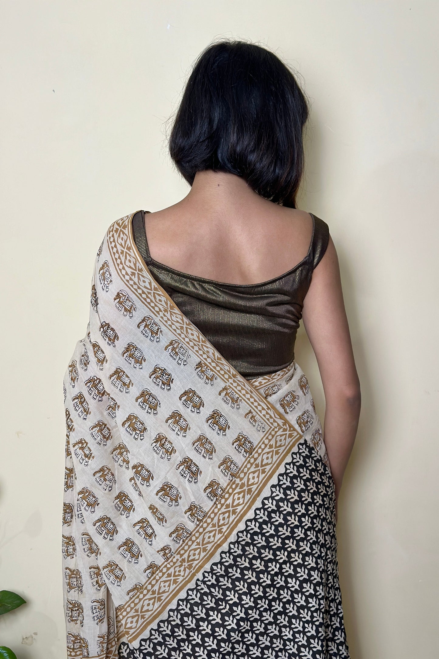 Caramel Chic Mul Cotton Saree