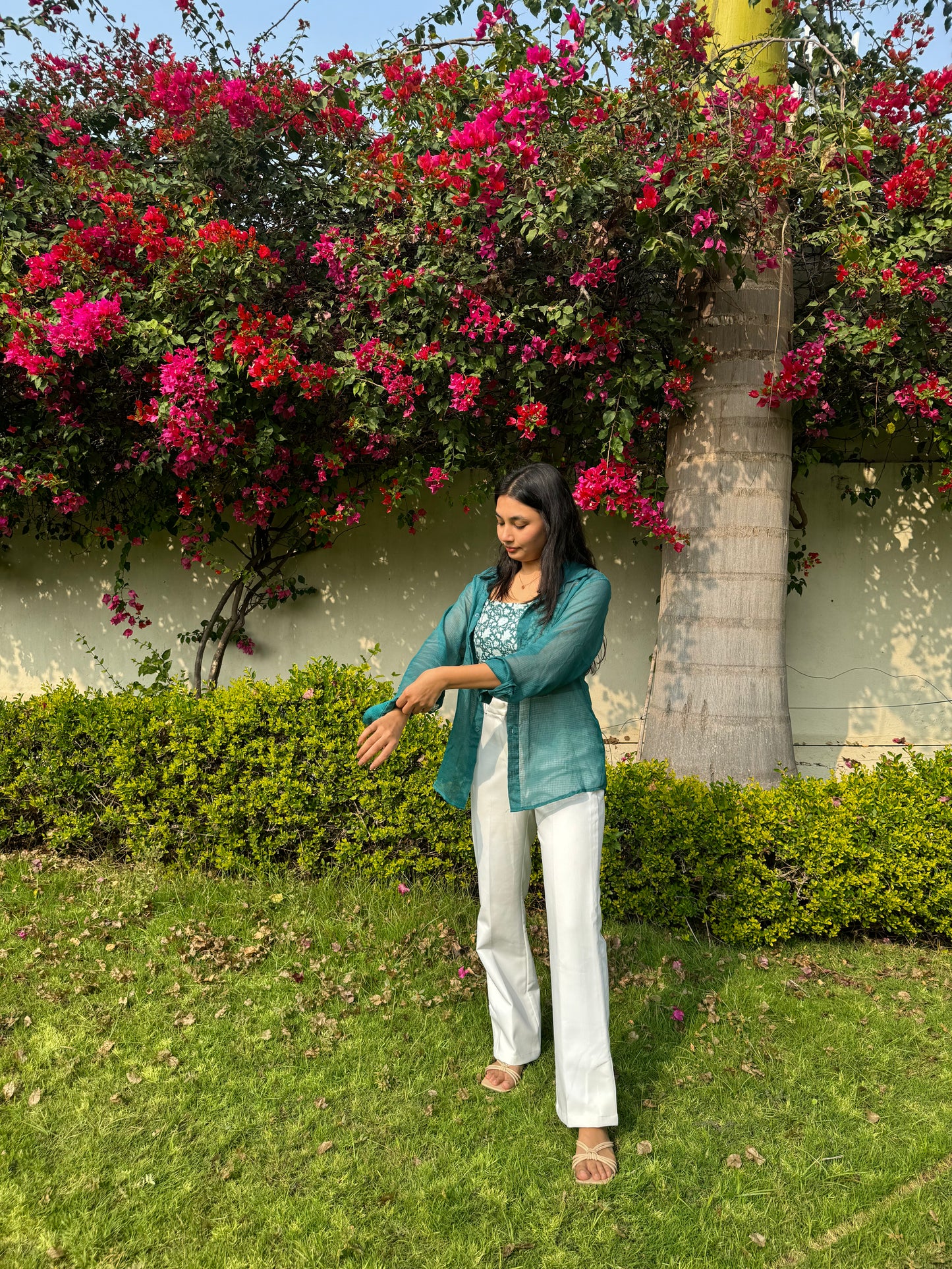 Block Printed Top and Shirt Set